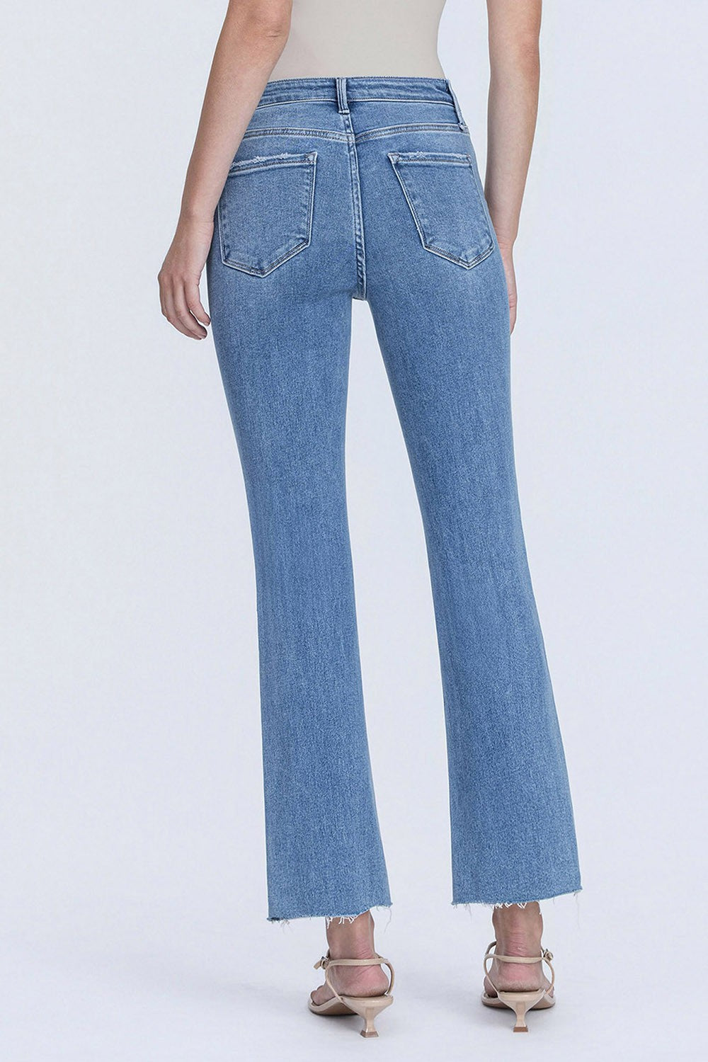 High Rise Cropped Flare Jeans