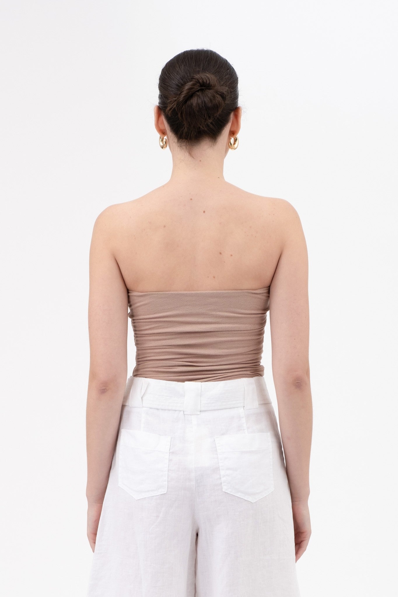 Reversible Strapless Scrunch Knit Top