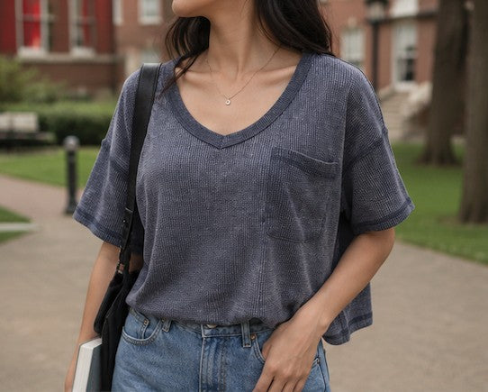 Cropped Pocket Tee