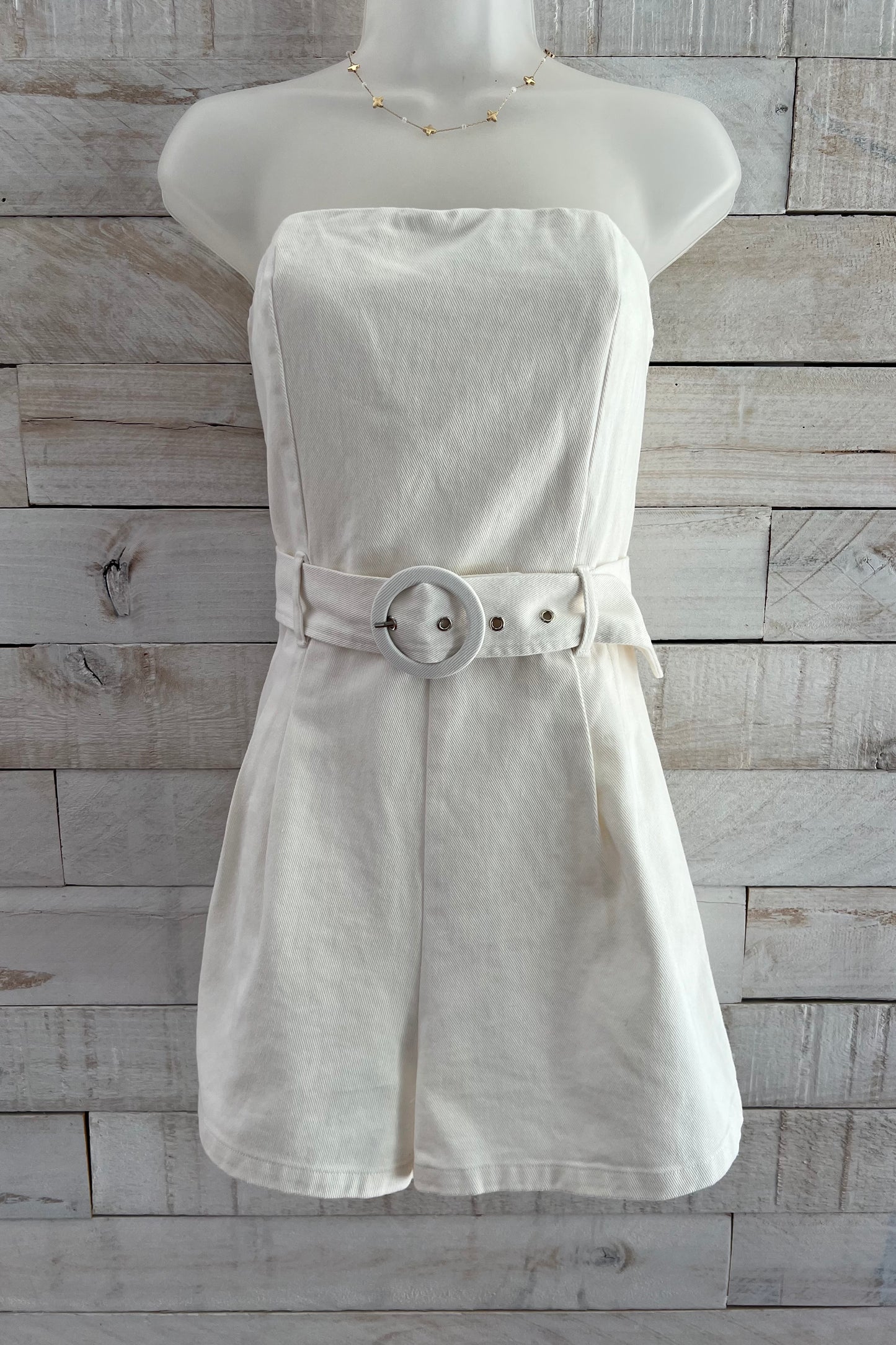 Strapless Belted Romper