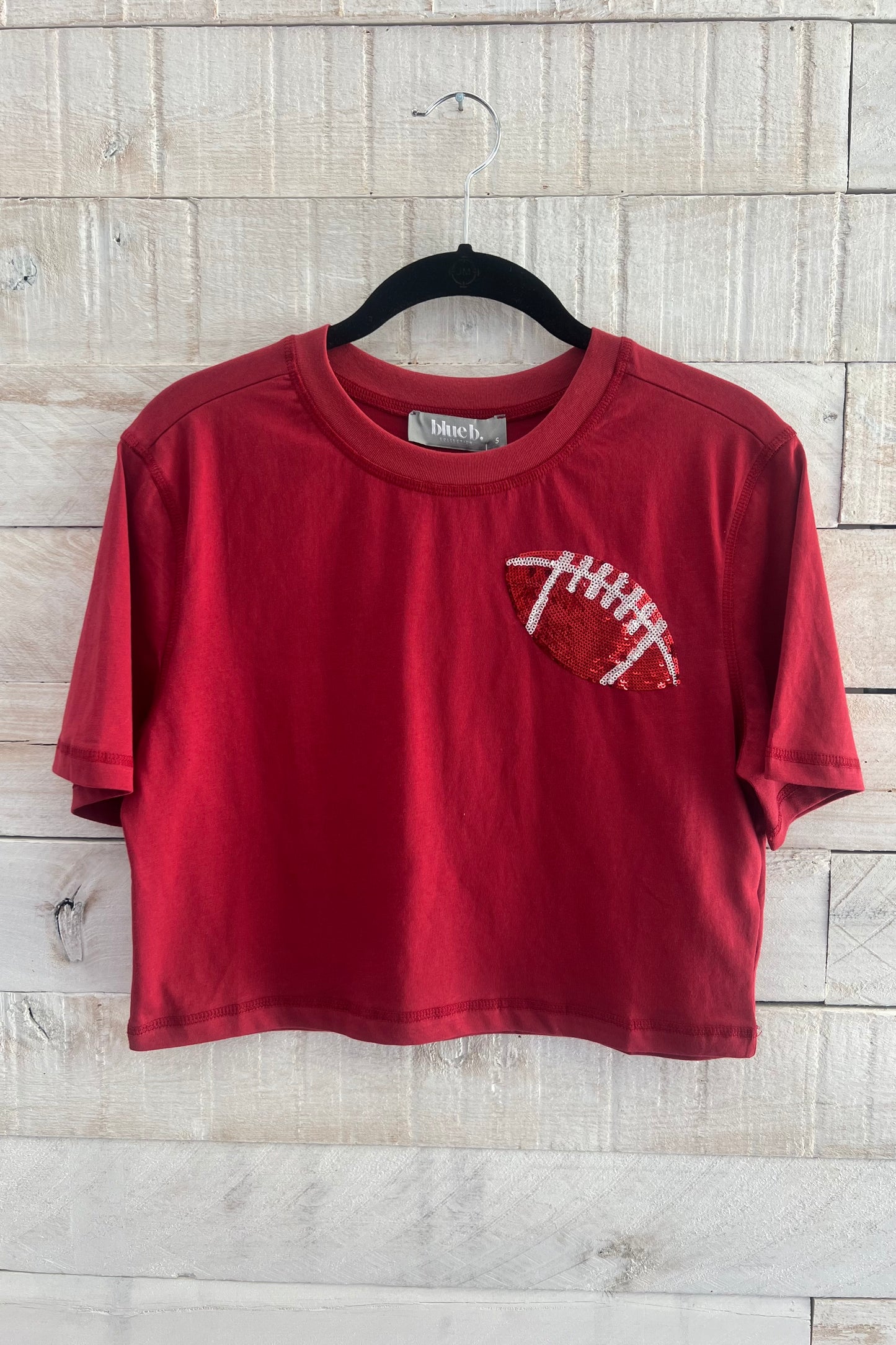 Sequin Football Crop Top