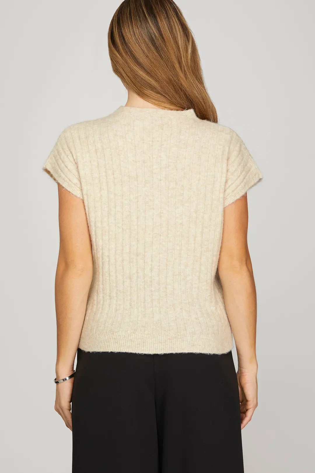 Ribbed Knit Sweater Top