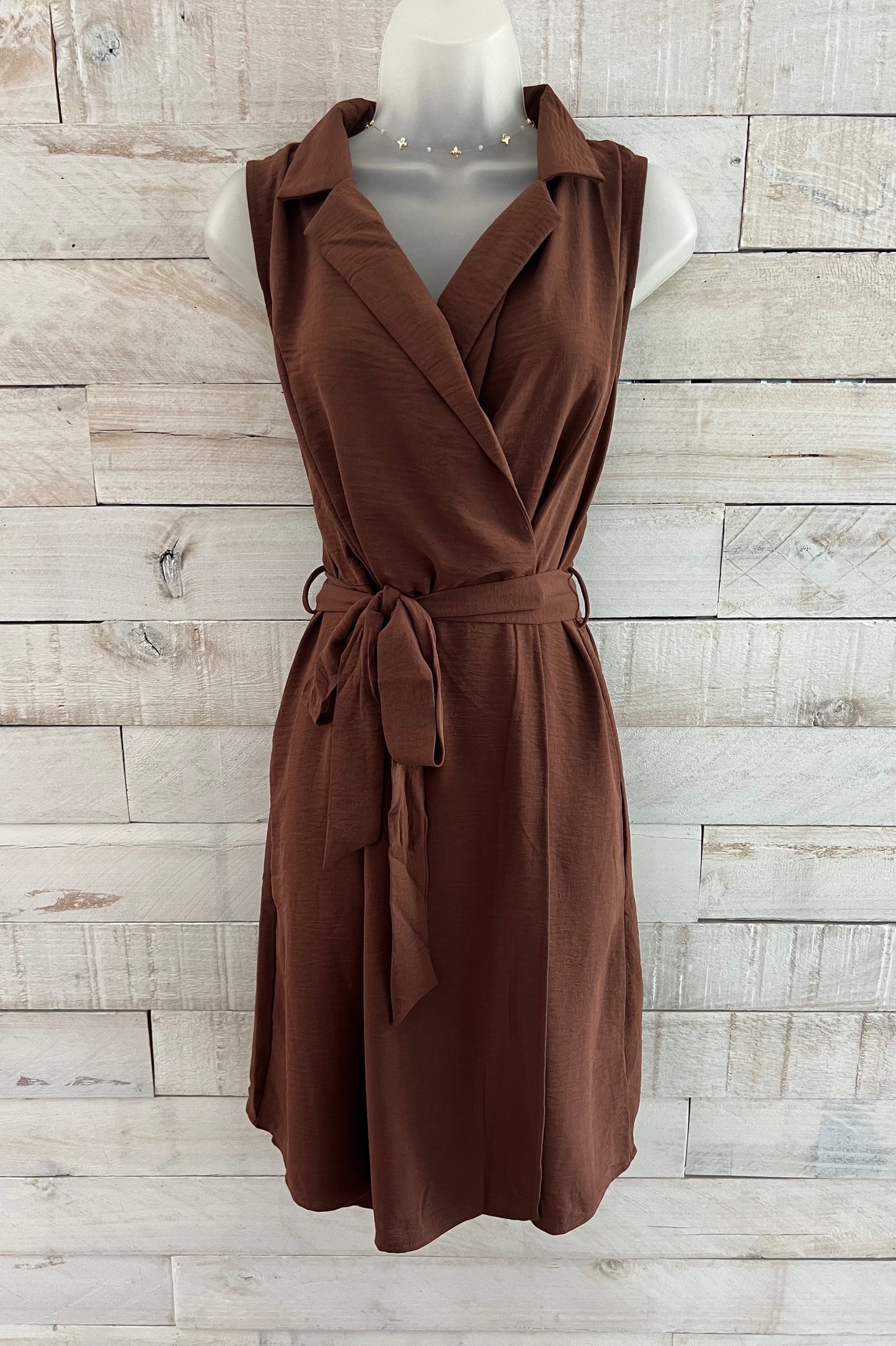 Collared Wrap Dress