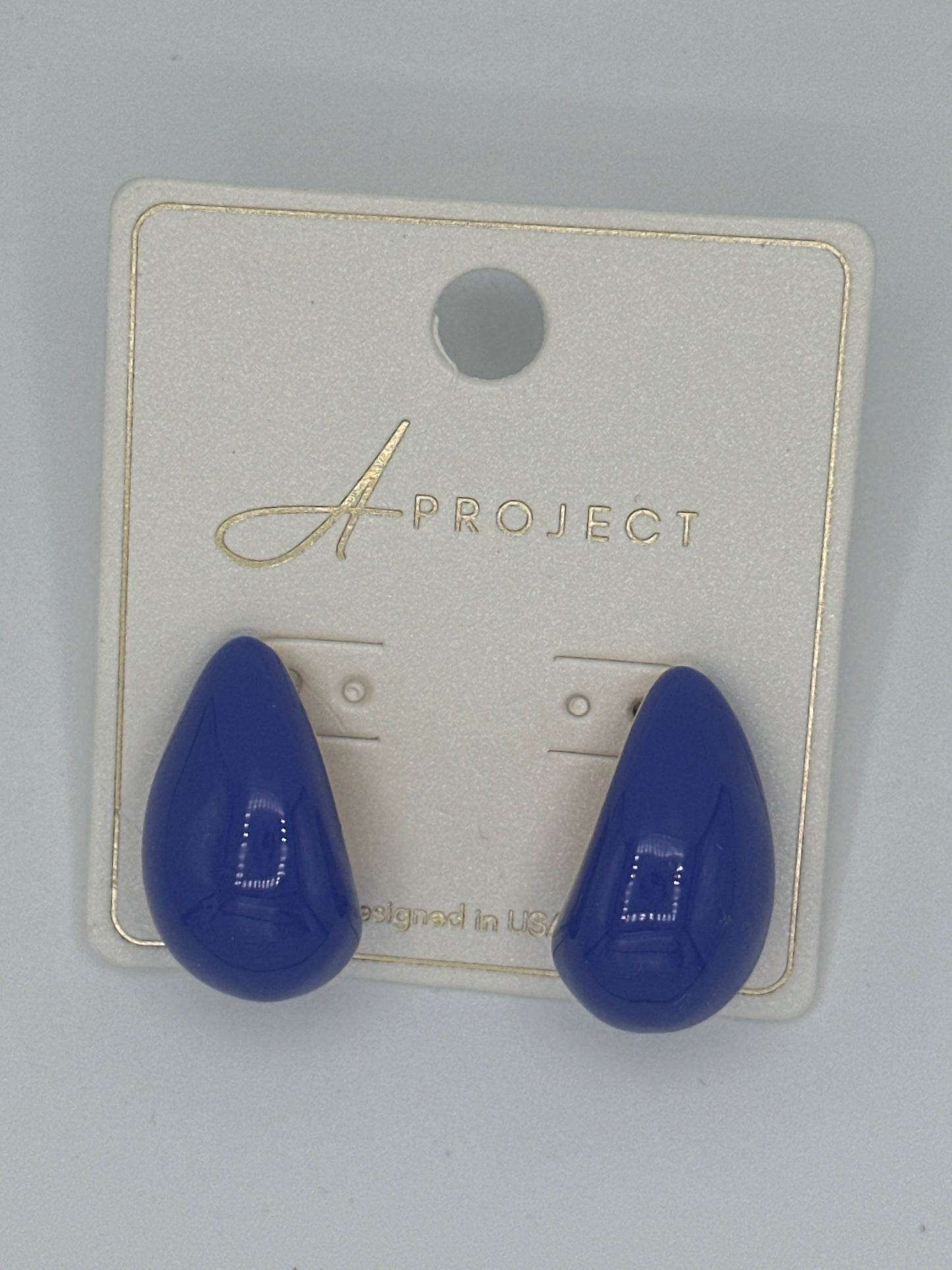 Blue Teardrop Earrings