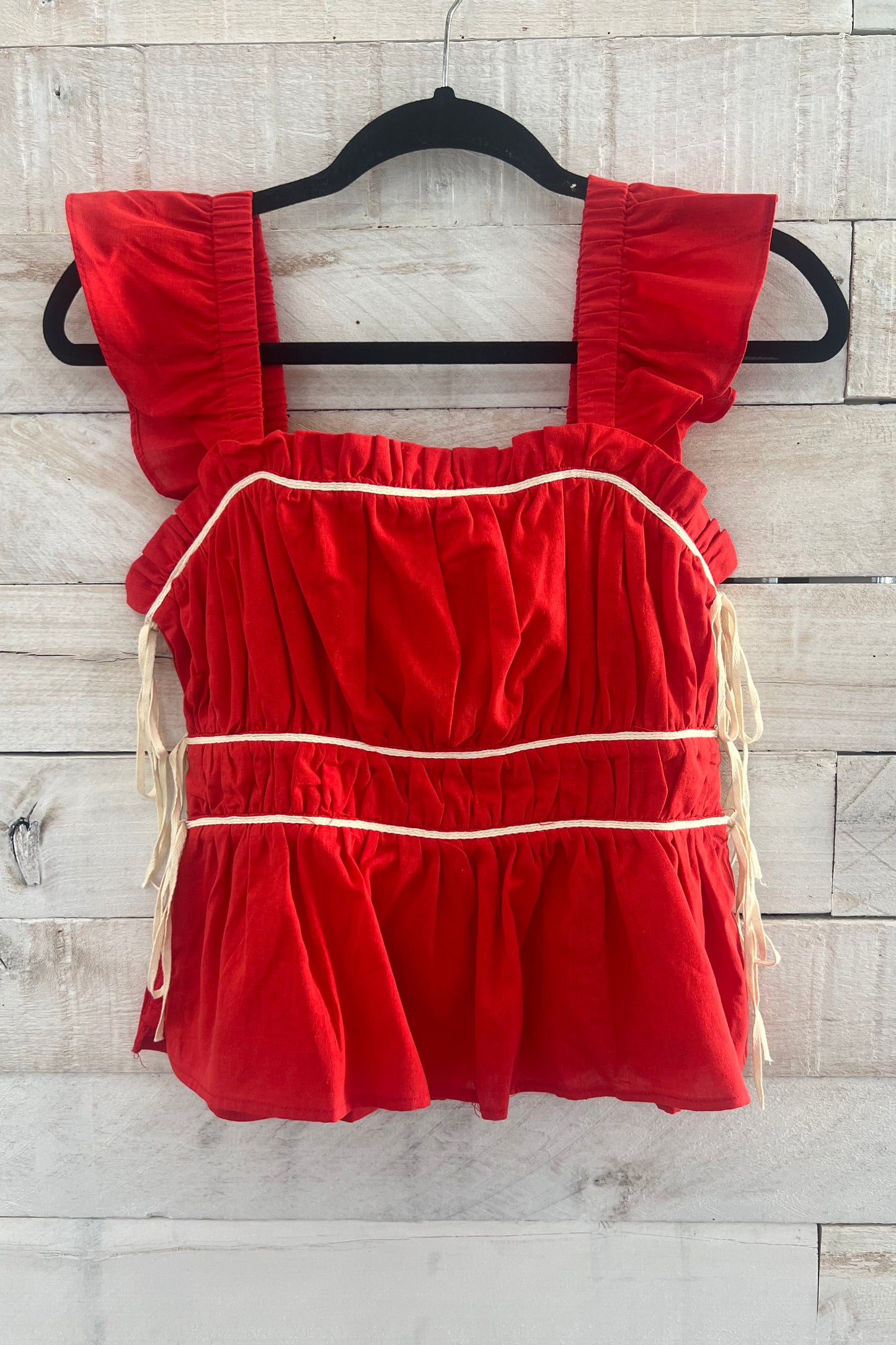 Ruched Ruffled Top