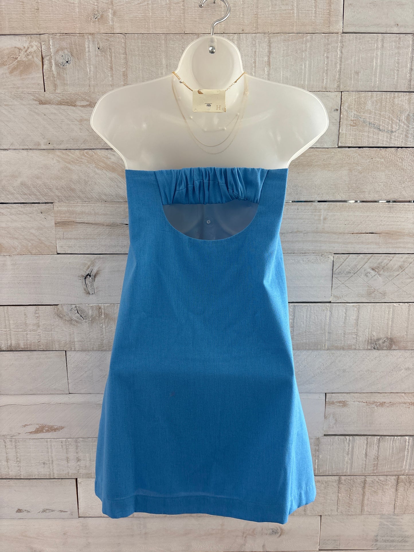 Sand Washed Strapless Mini Dress