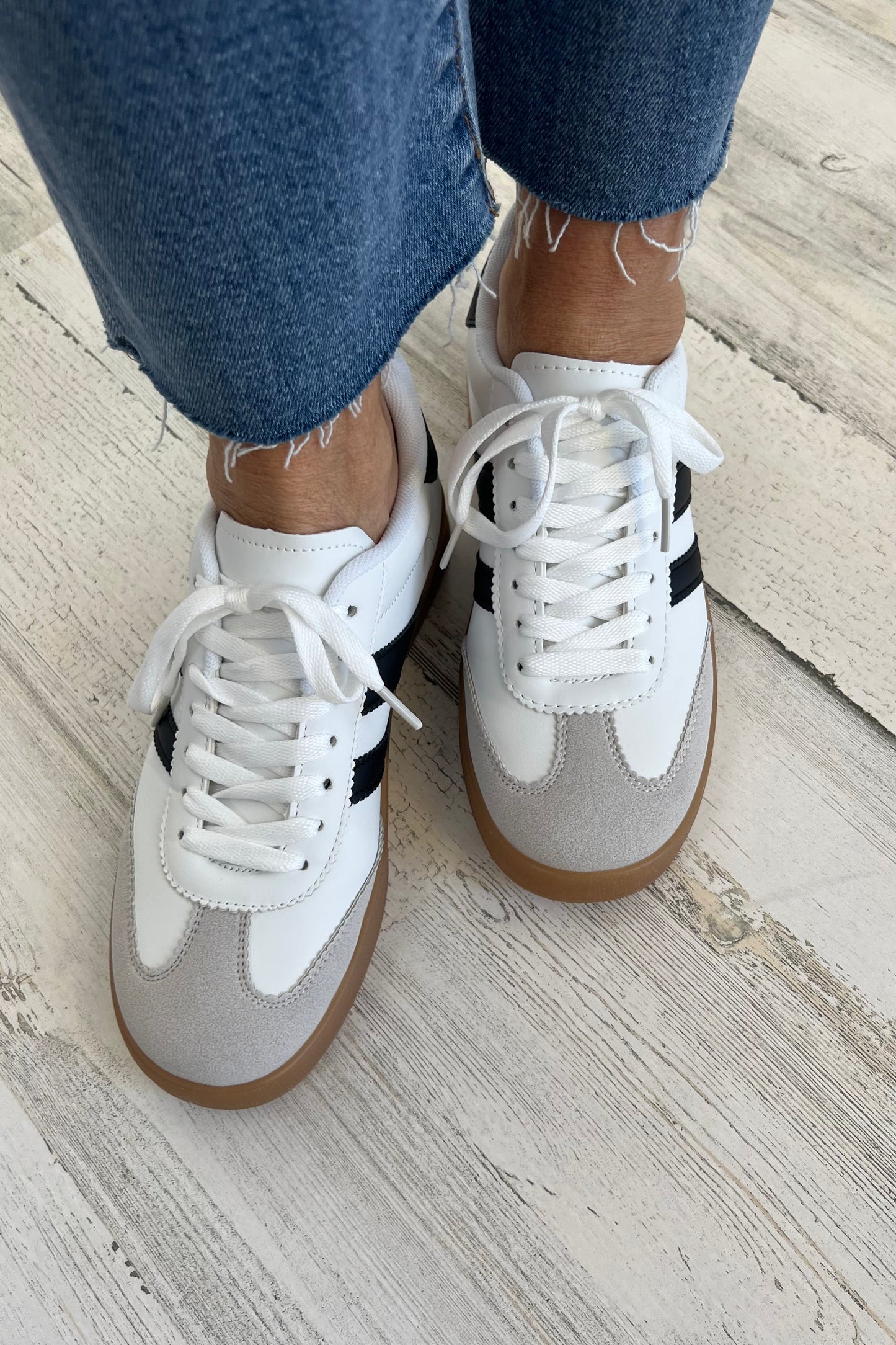 Two-Tone Samba Sneakers