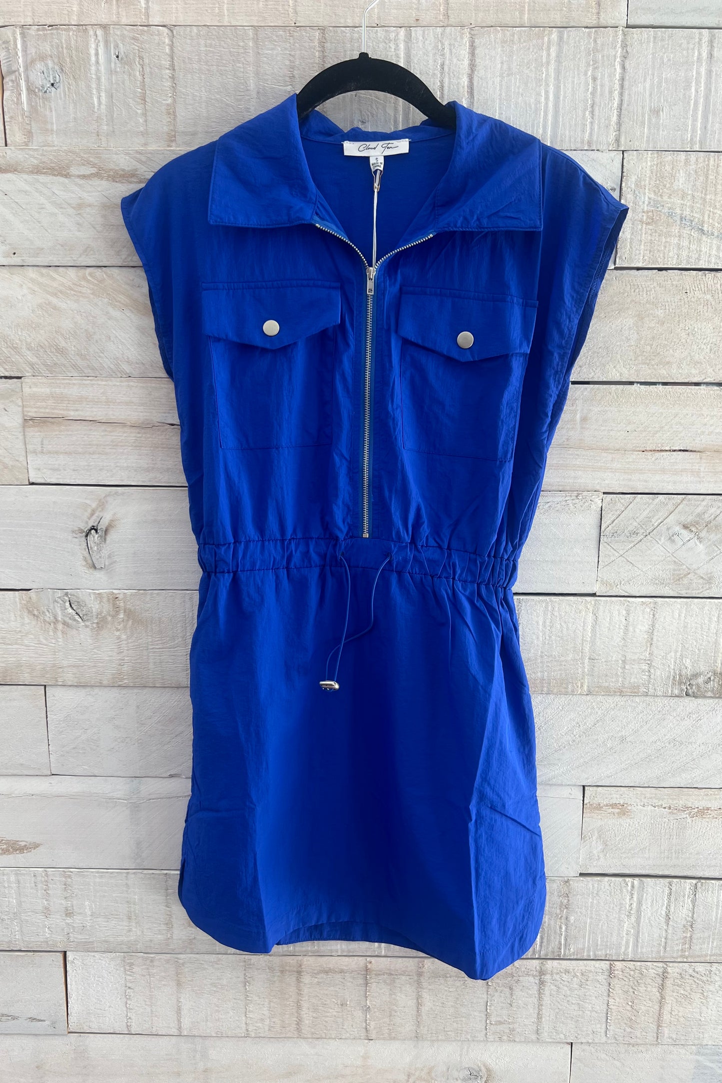 Cap Sleeve Zippered Dress