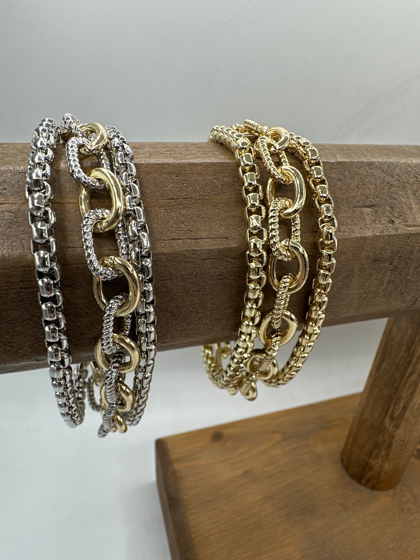 18K PVD 3-Chain Bracelet