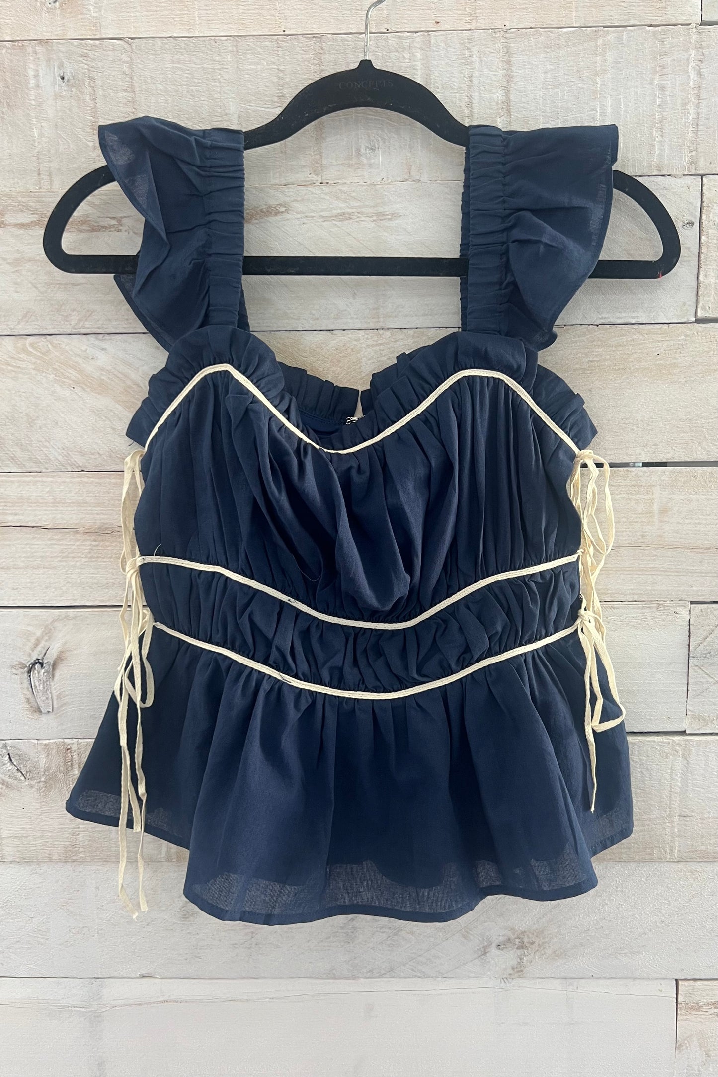 Ruched Ruffled Top