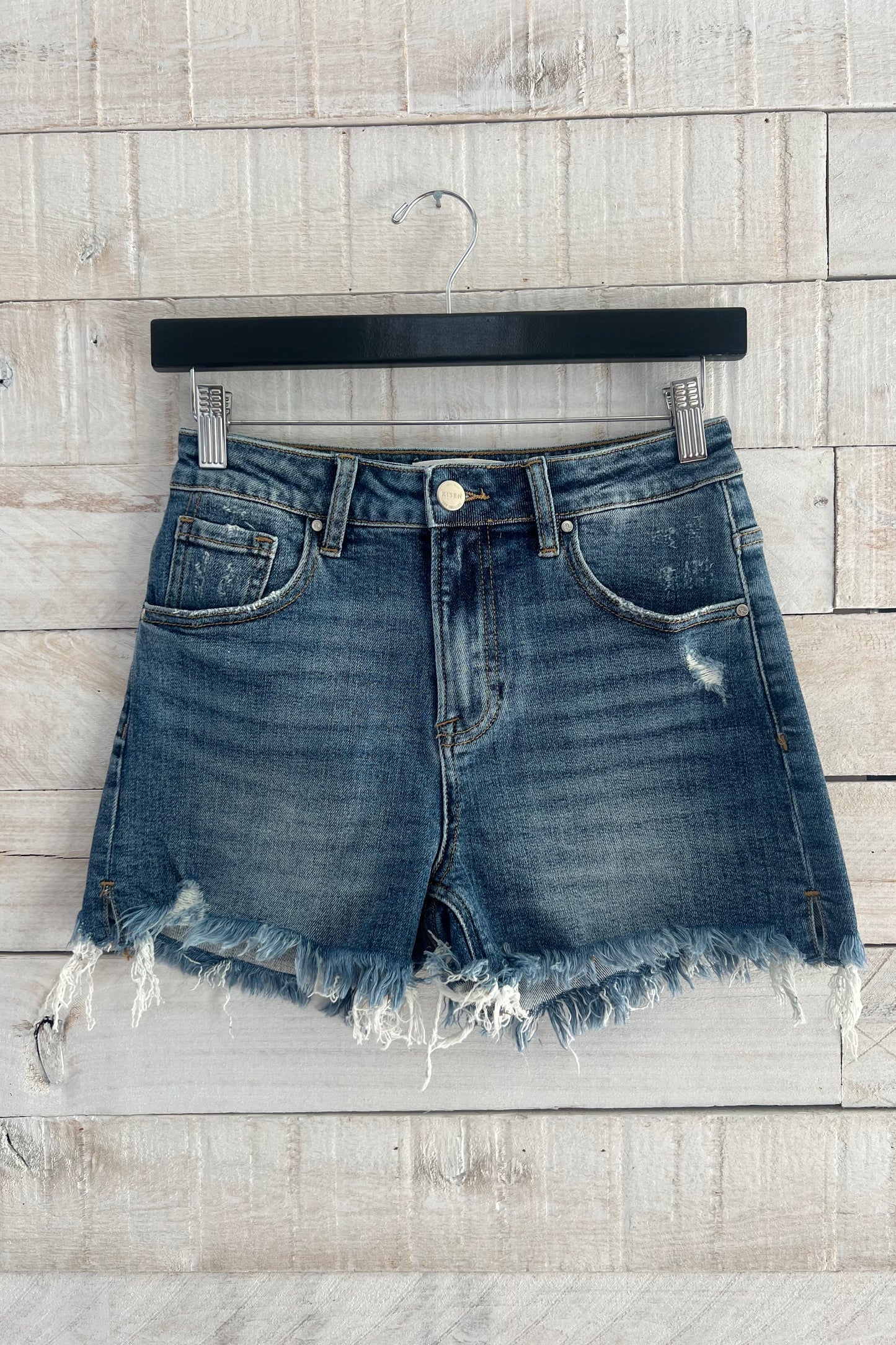 High Rise Side Slit Shorts