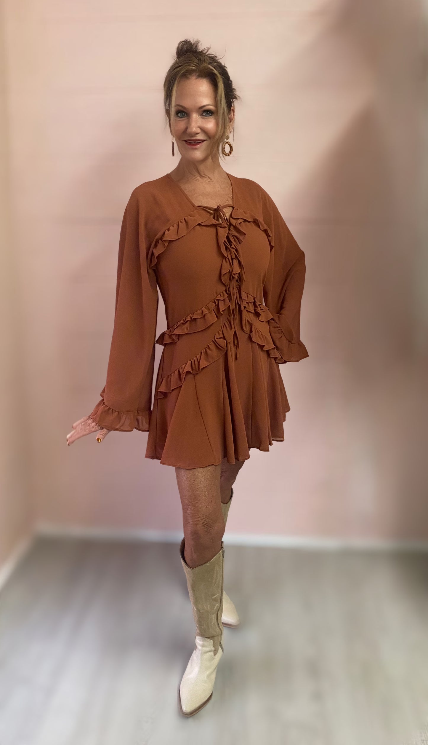 Ruffle Tiered Mini Dress