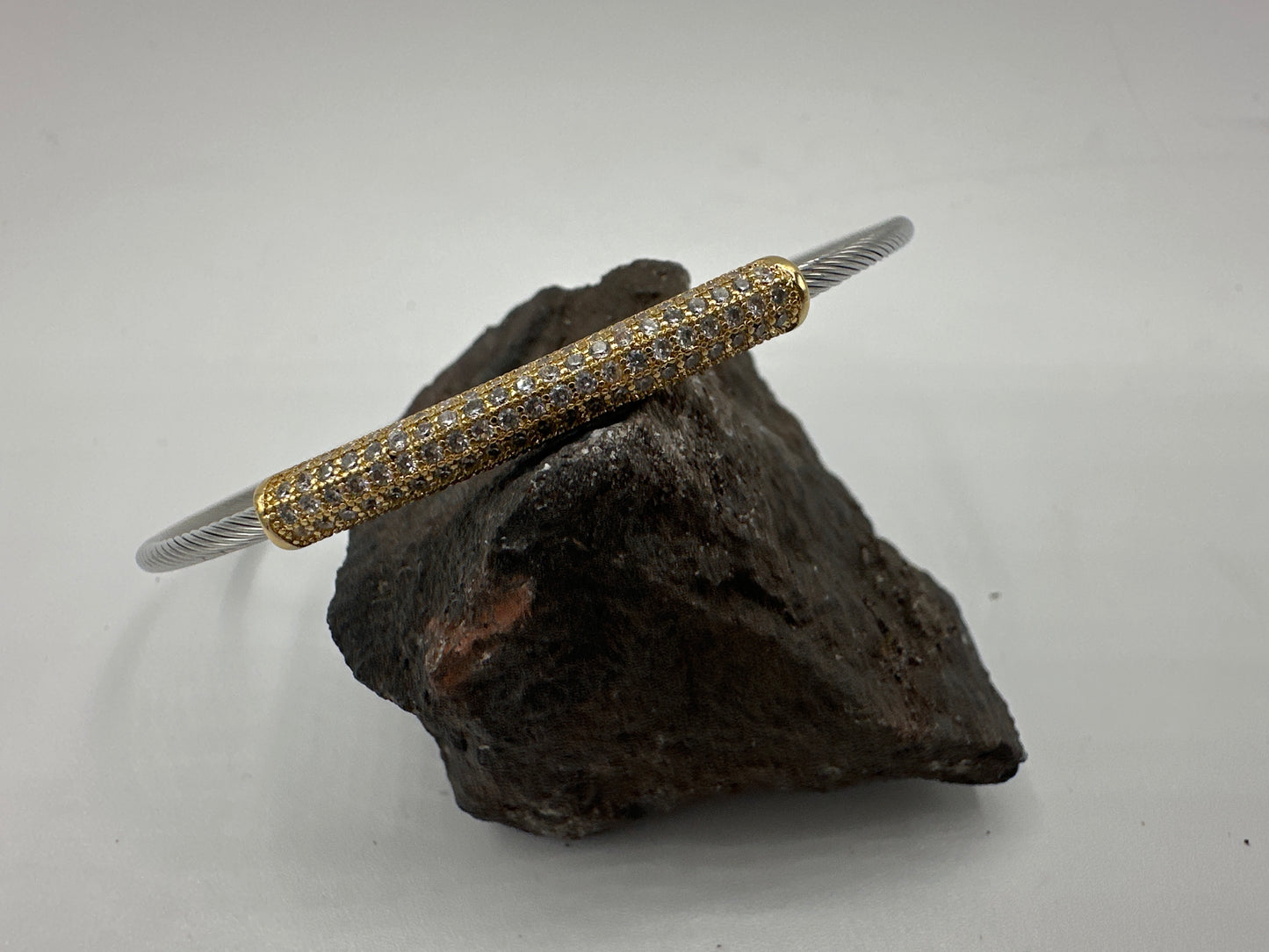 18K PVD Two-Tone Aurora Bar Bracelet