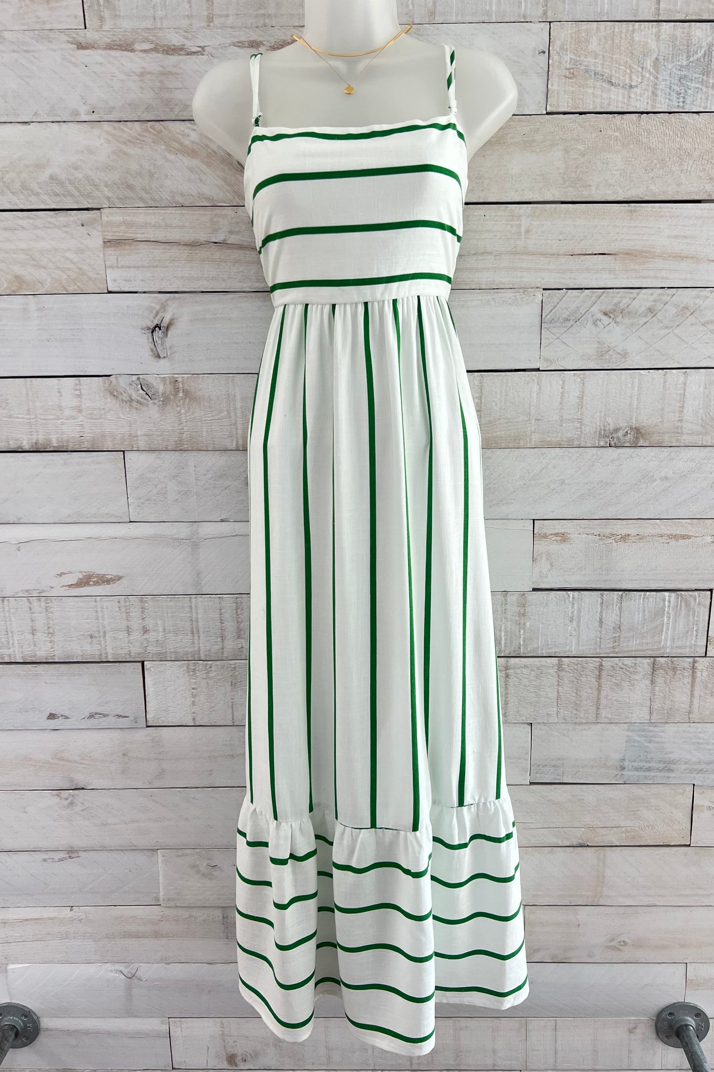 Striped Linen Maxi Dress