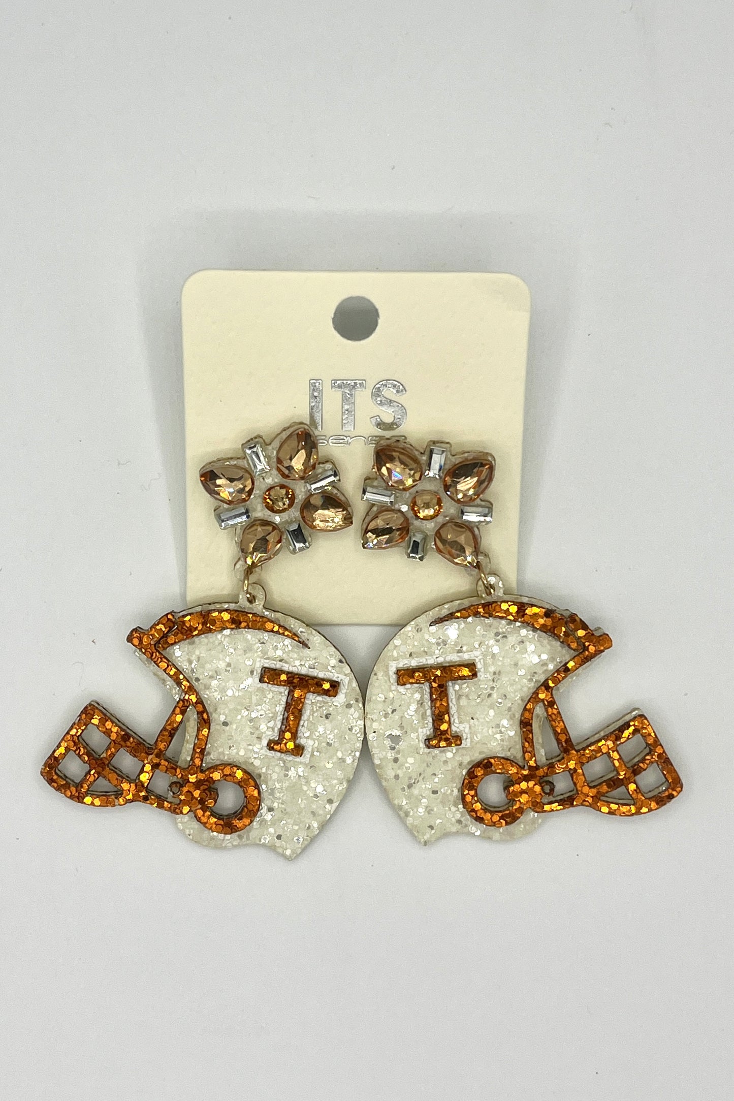 Glitter Football Helmet Earrings
