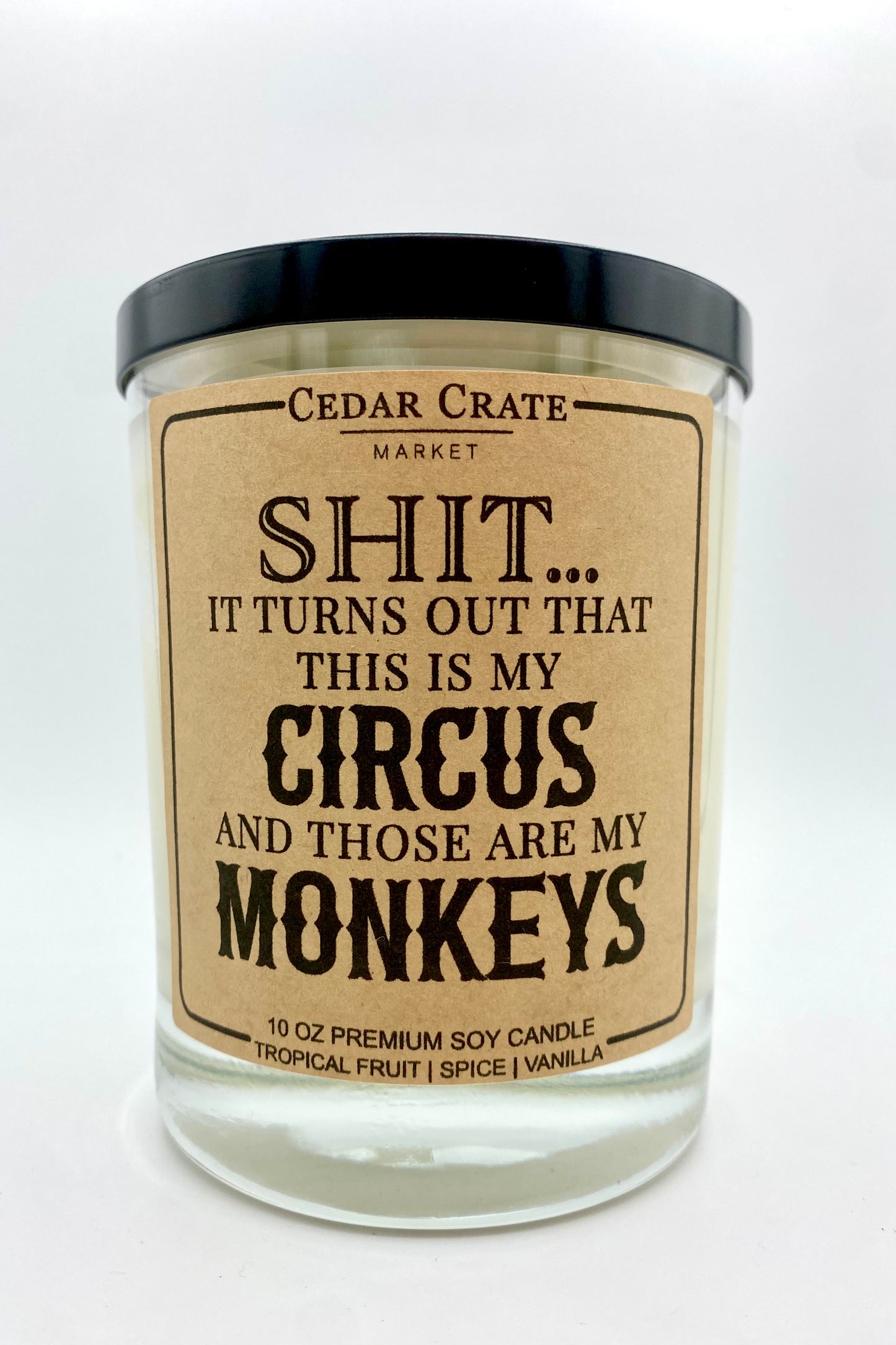 ...And Those Are My Monkeys Funny Candle