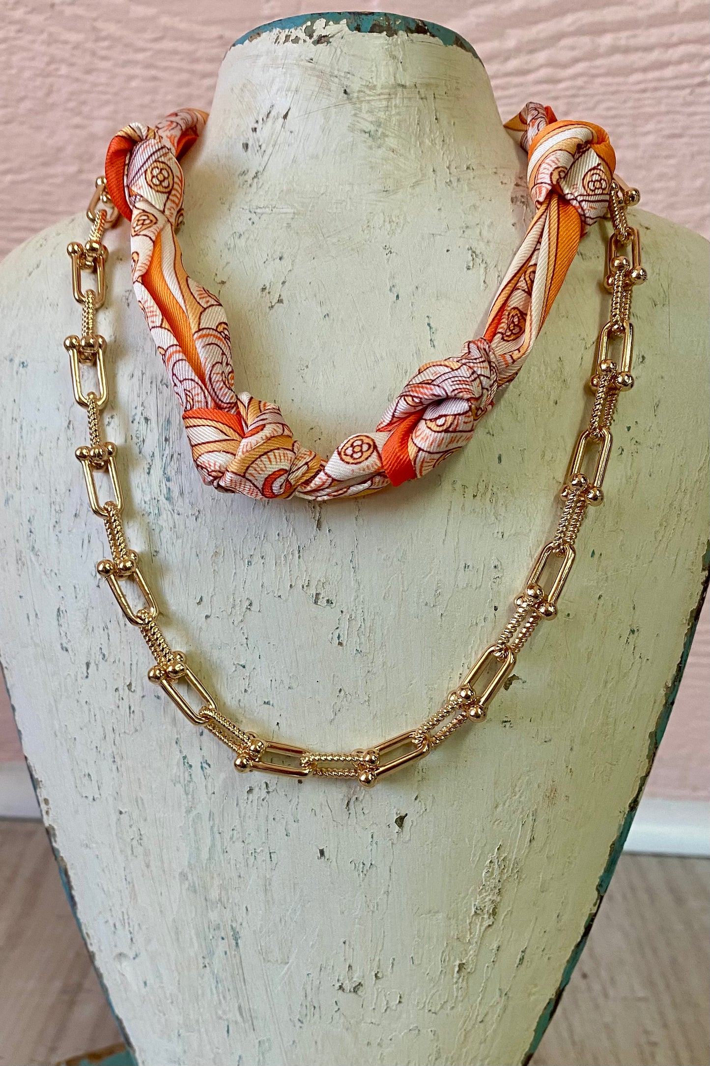 Chain & Scarf Multi Way Necklace Set