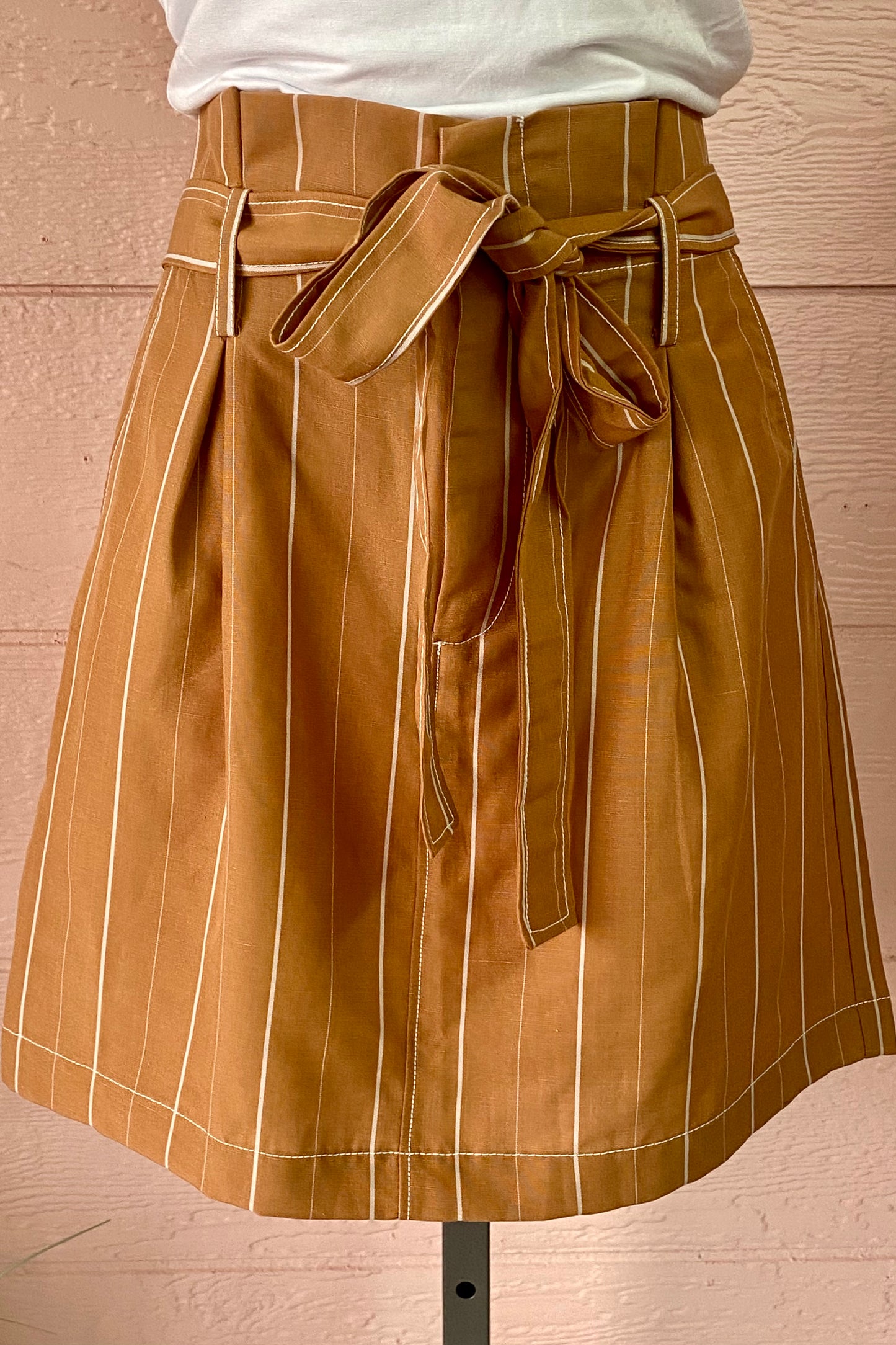 Pleat Detail Mini Skirt