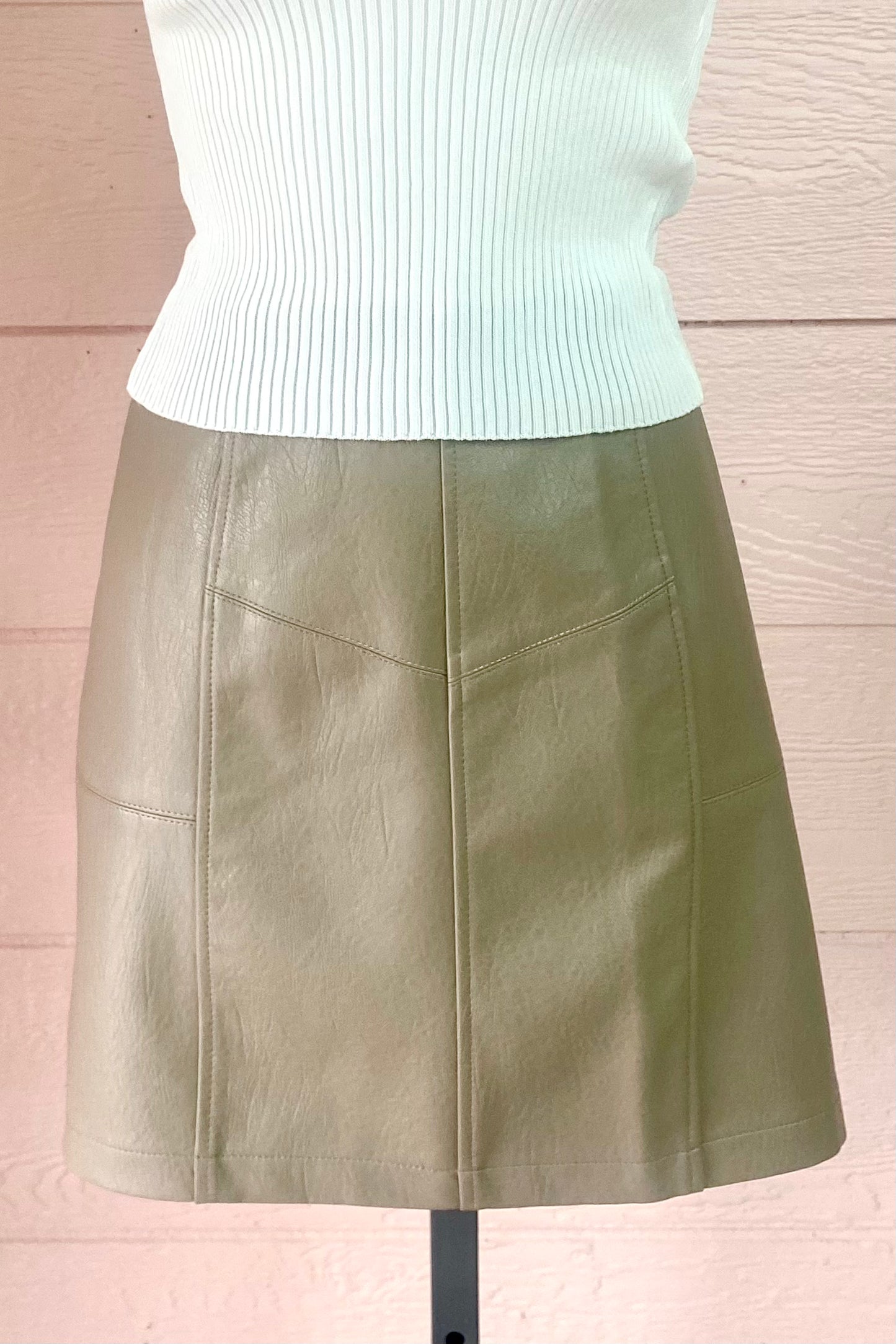 Vegan Leather Mini Skirt