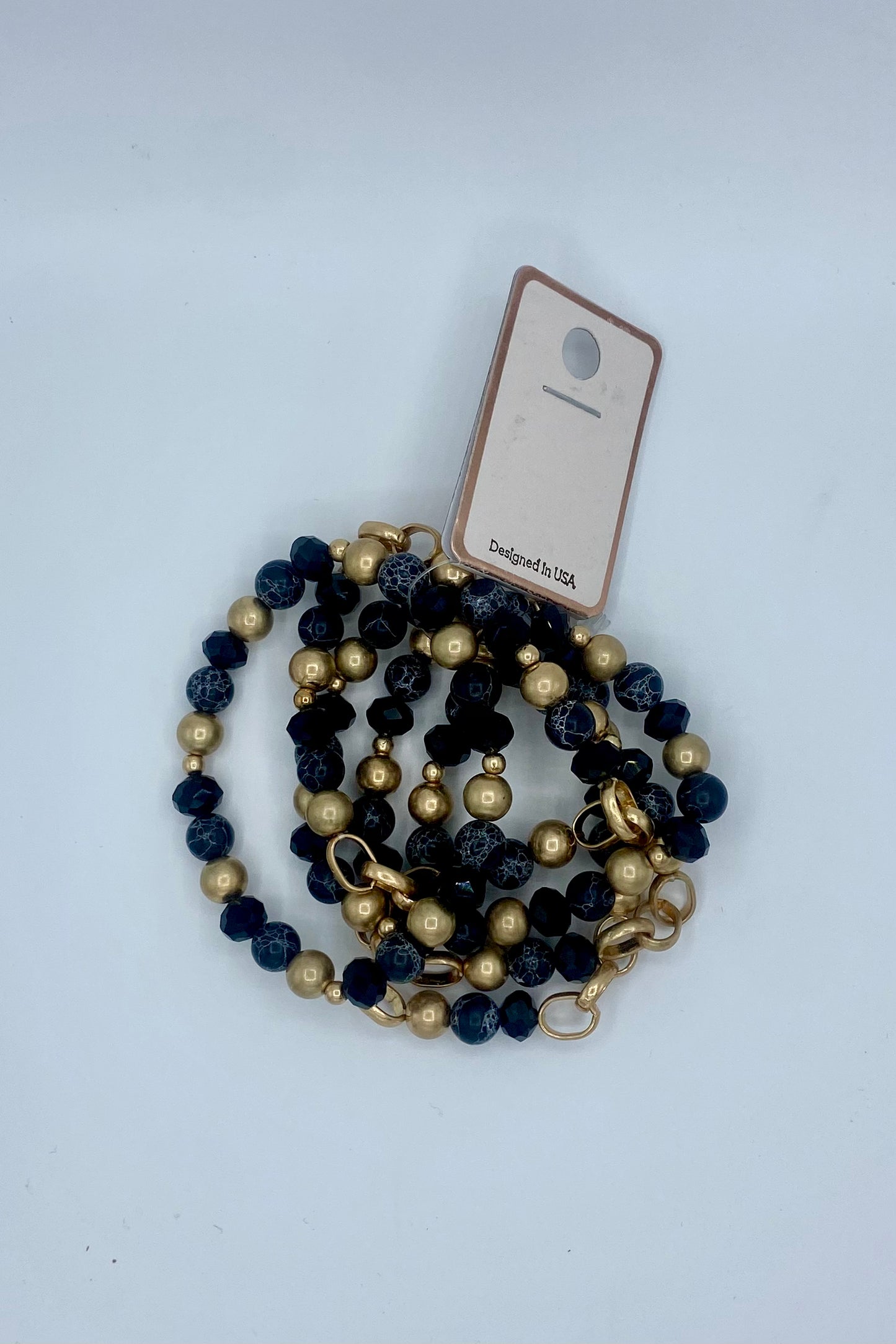 5 Row Multi Beaded Bracelet