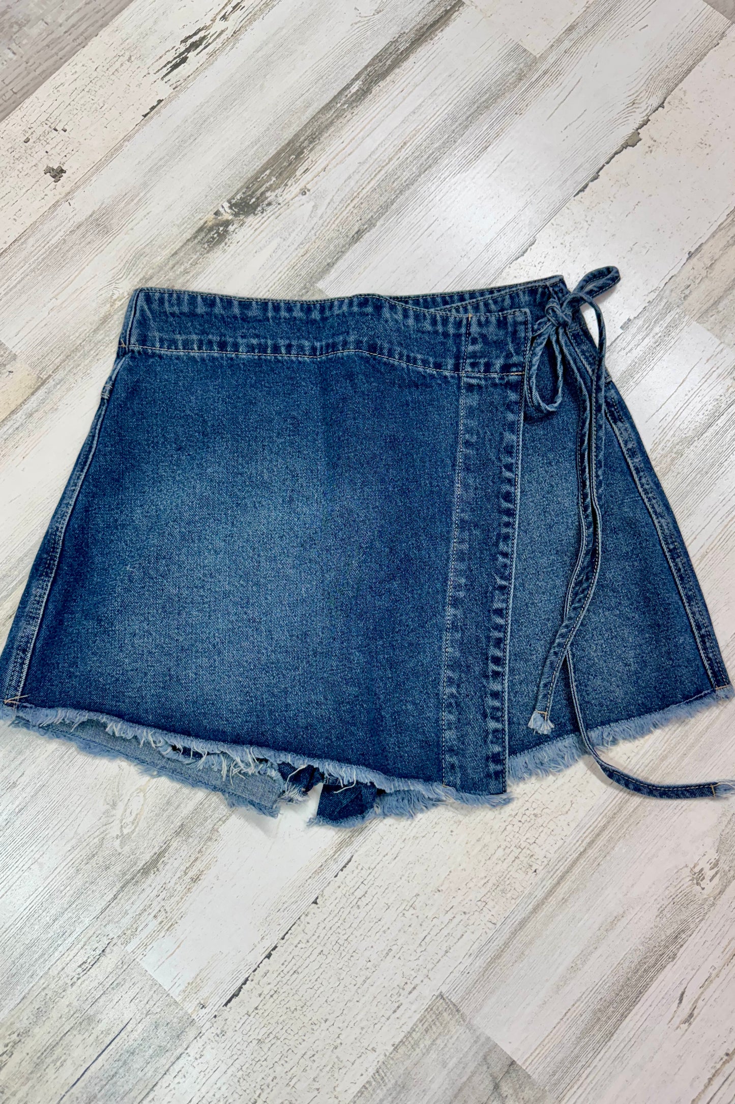 Denimn Overlapping Front Skort