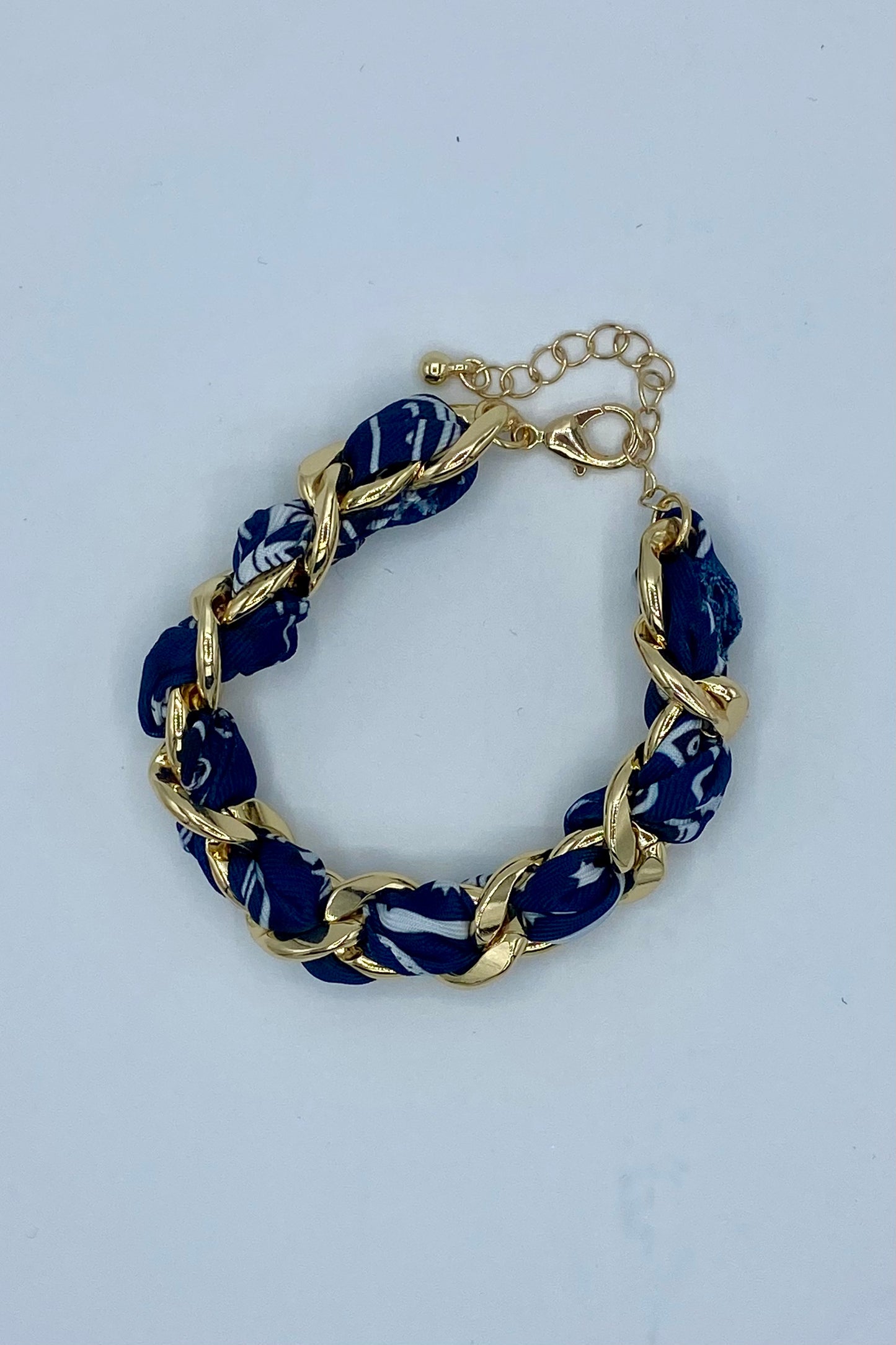 Scarf & Chain Twisted Bracelet