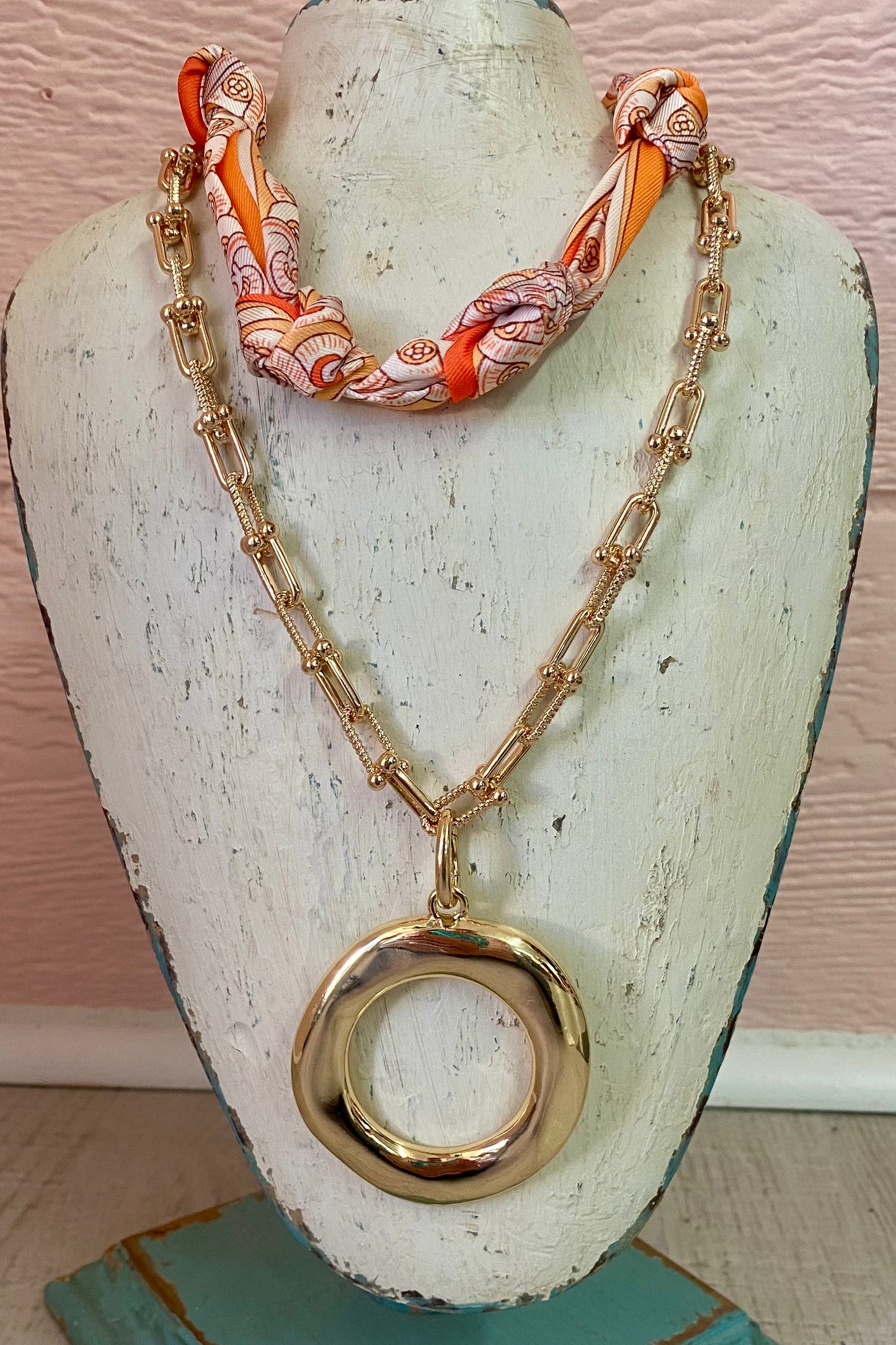 Chain & Scarf Multi Way Necklace Set