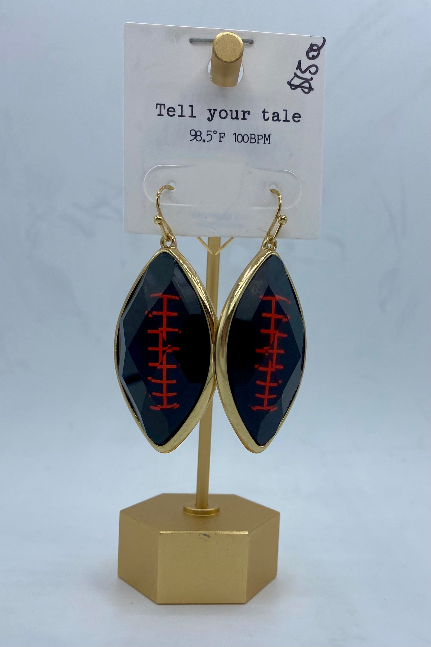 Football Dangle Earrings