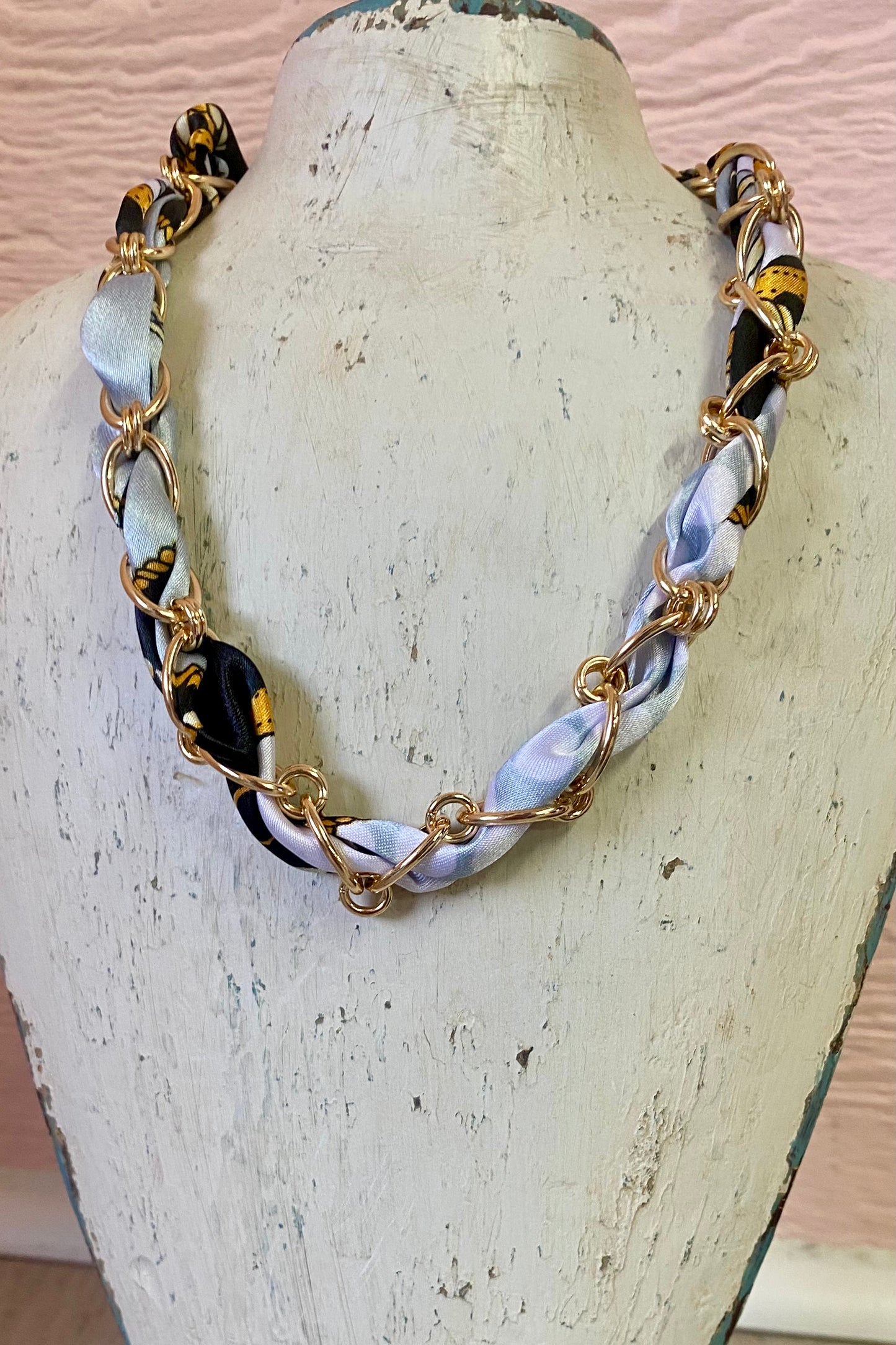 Scarf & Chain Necklace