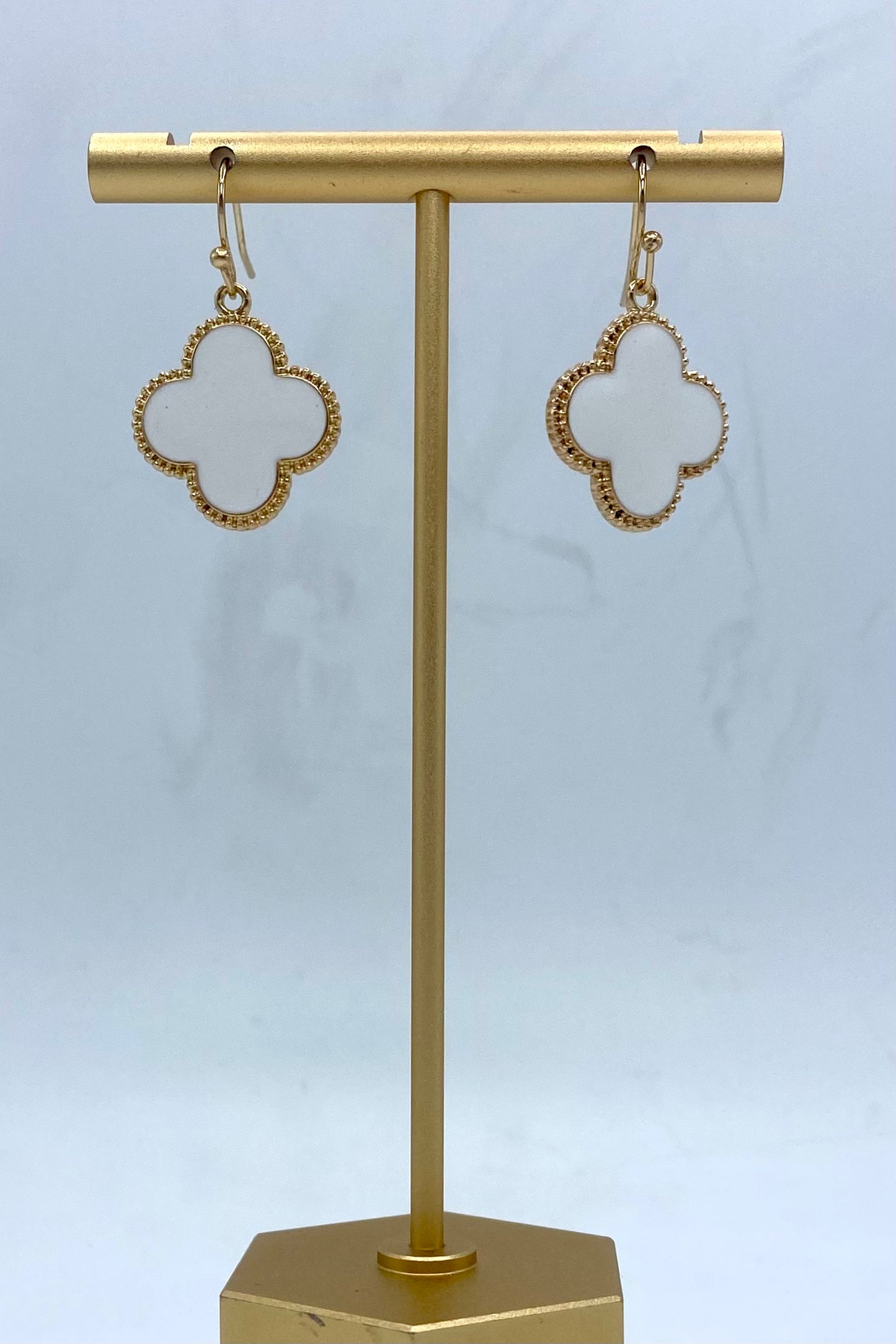 Epoxy Clover Earrings