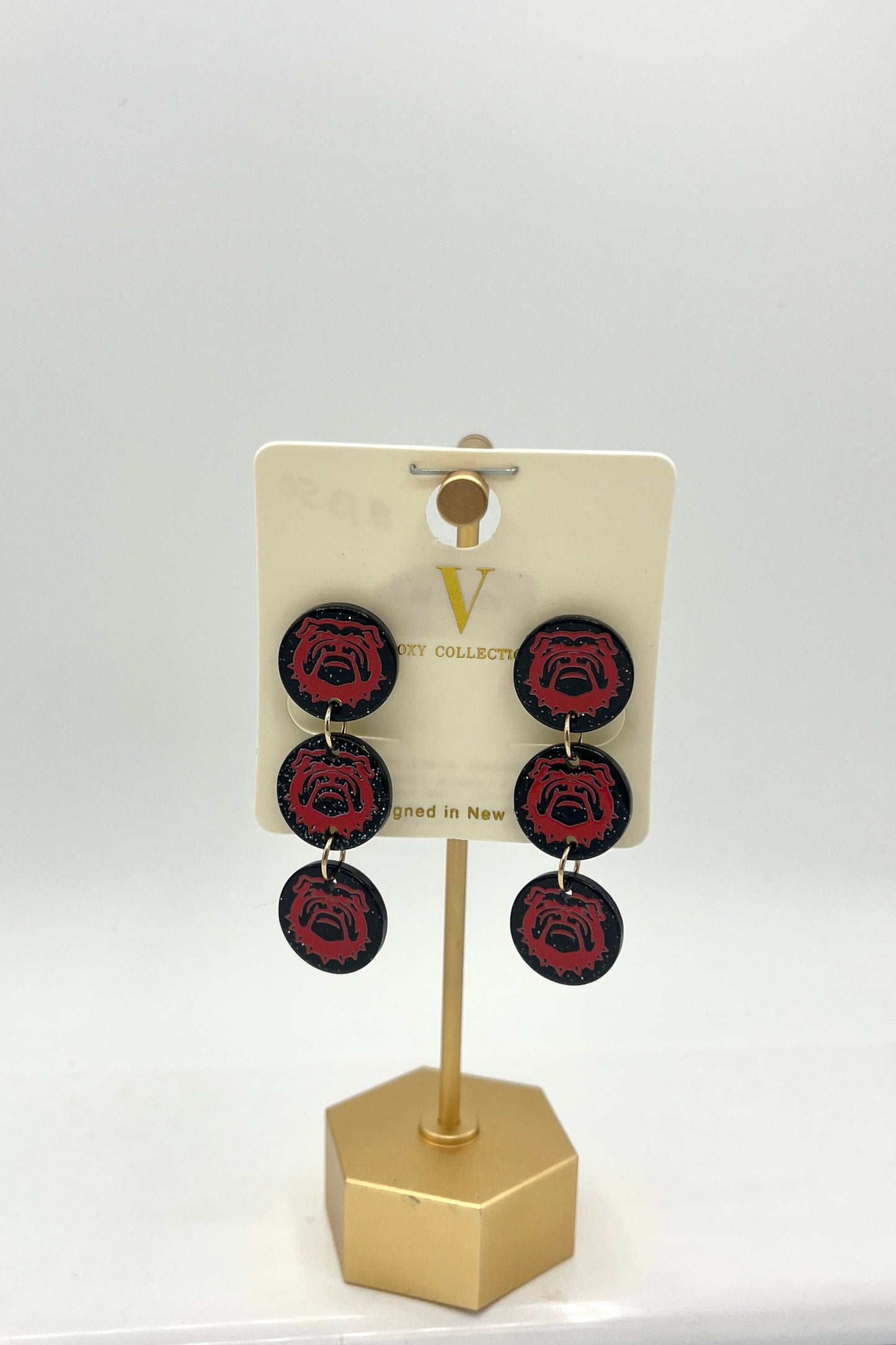 Bulldog Drop Down Earrings