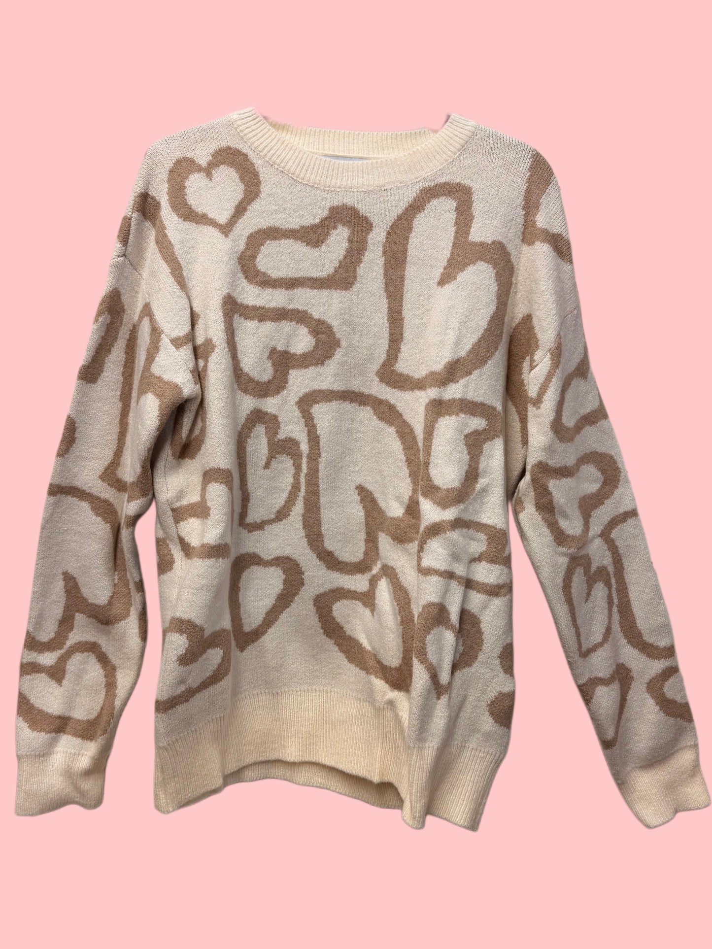 Abstract Heart Sweater