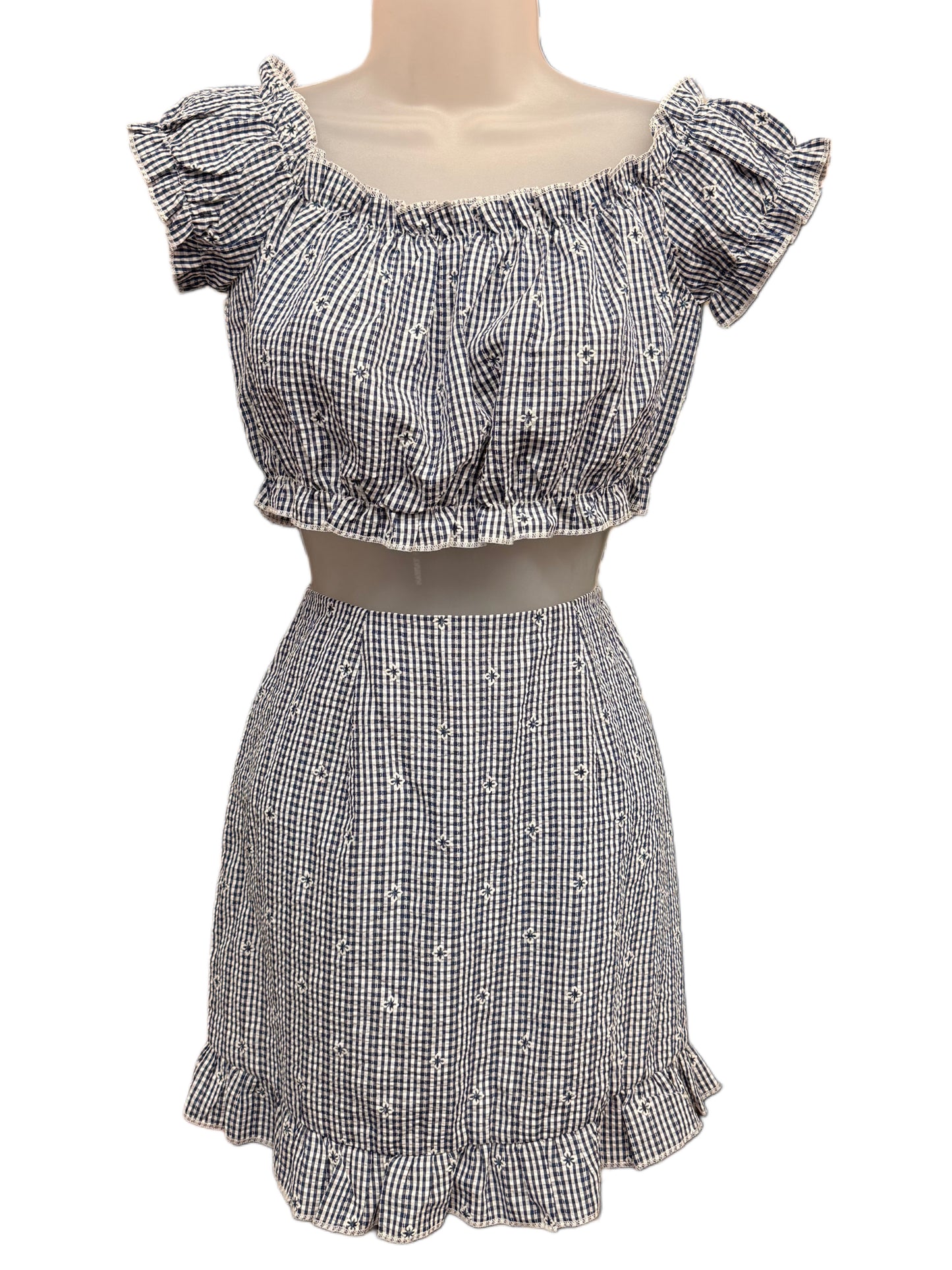 Plaid Two Piece Set- Skirt