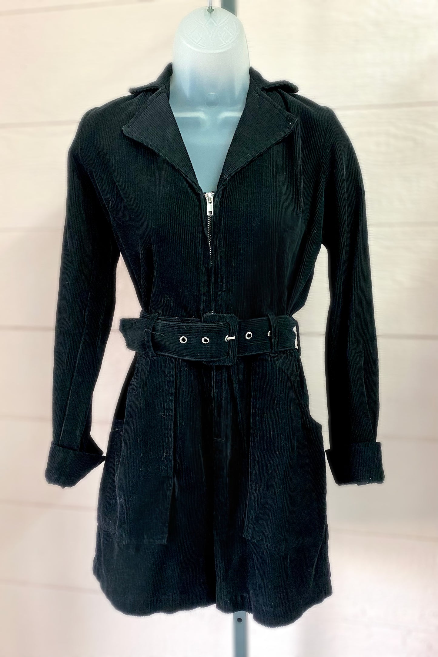 Zip Up Cordouroy Romper