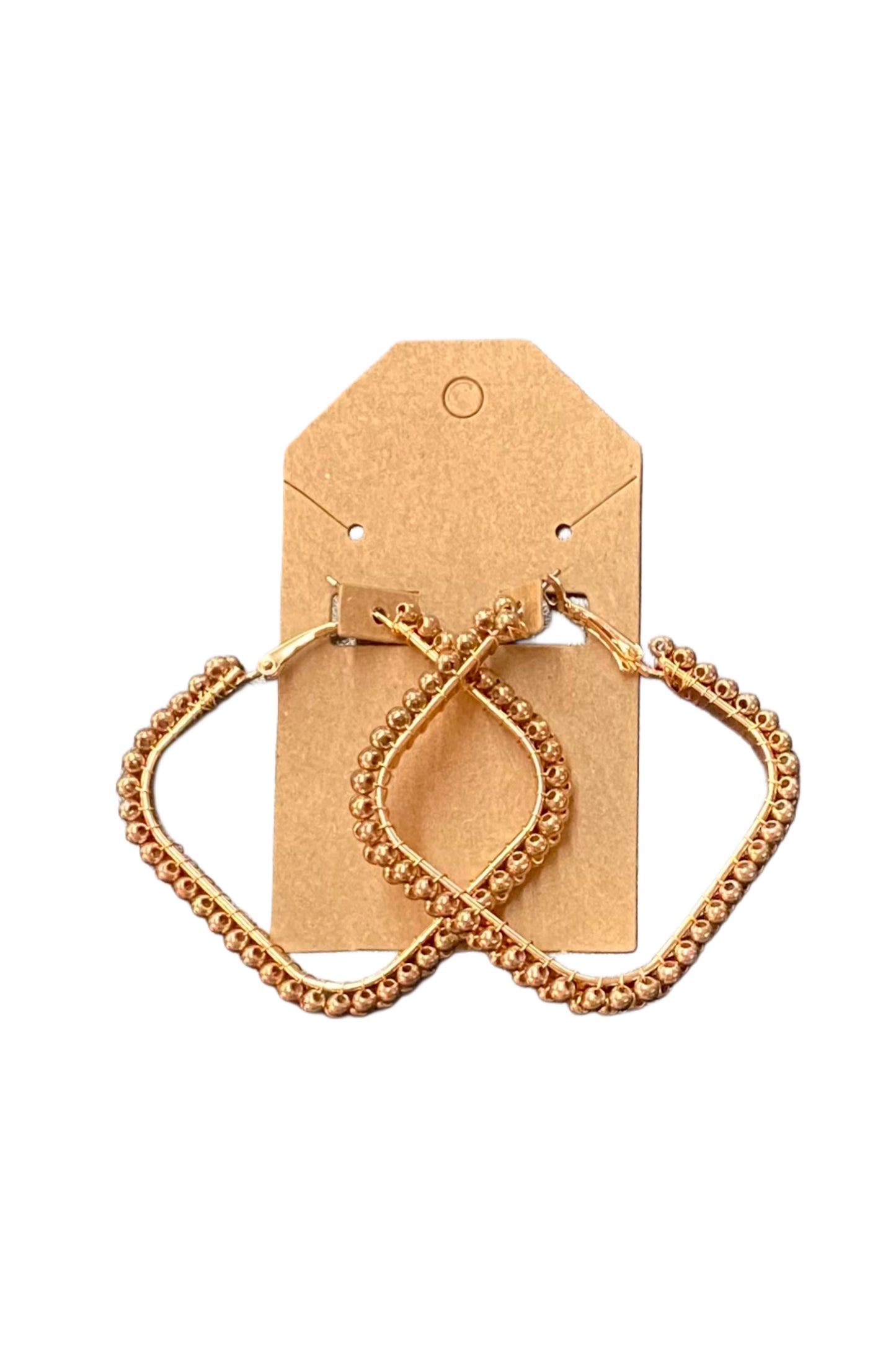 Beaded Squared Hoops