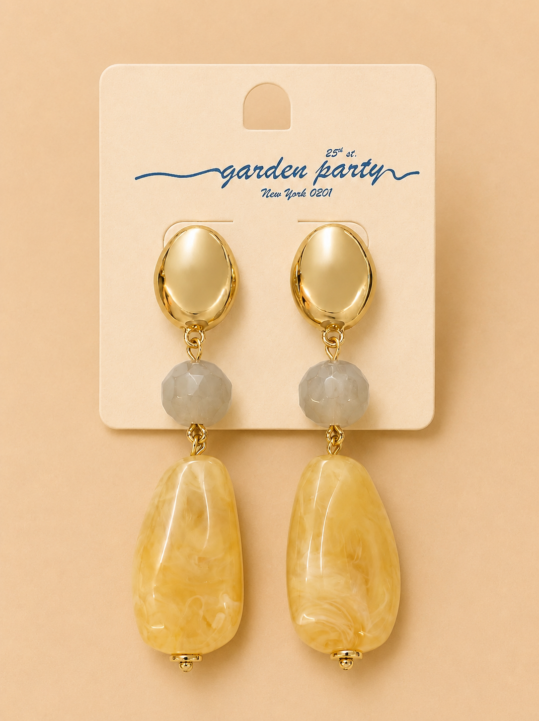 Marble Stone Dangle Earrings