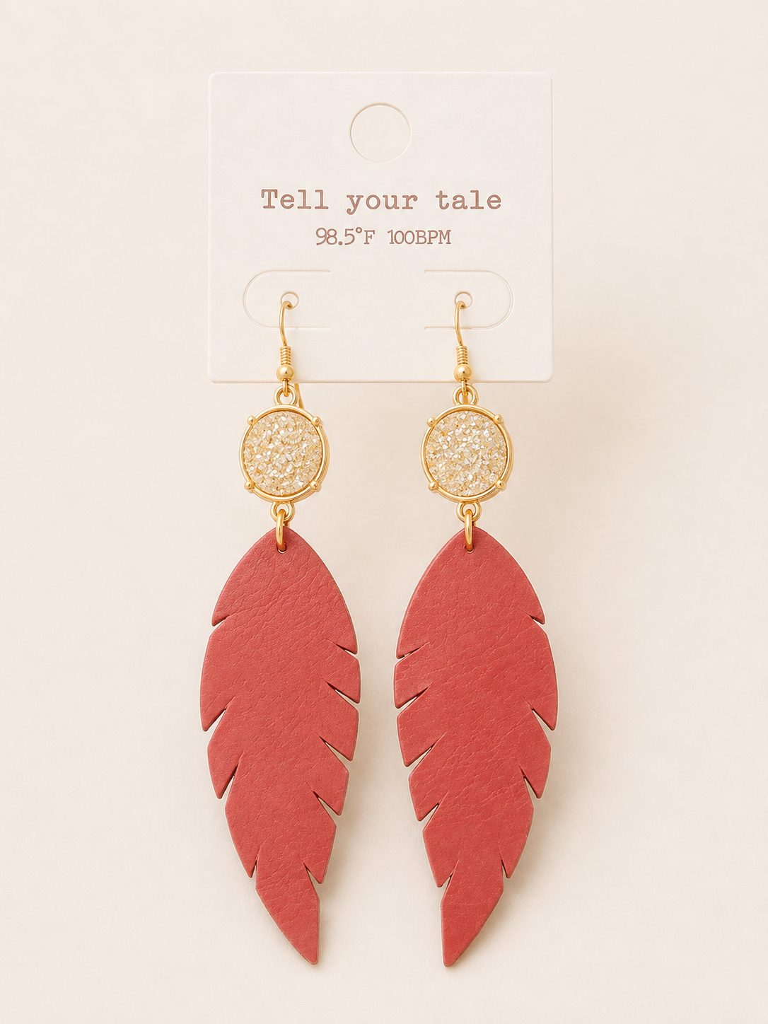 Feather Drop Earrings