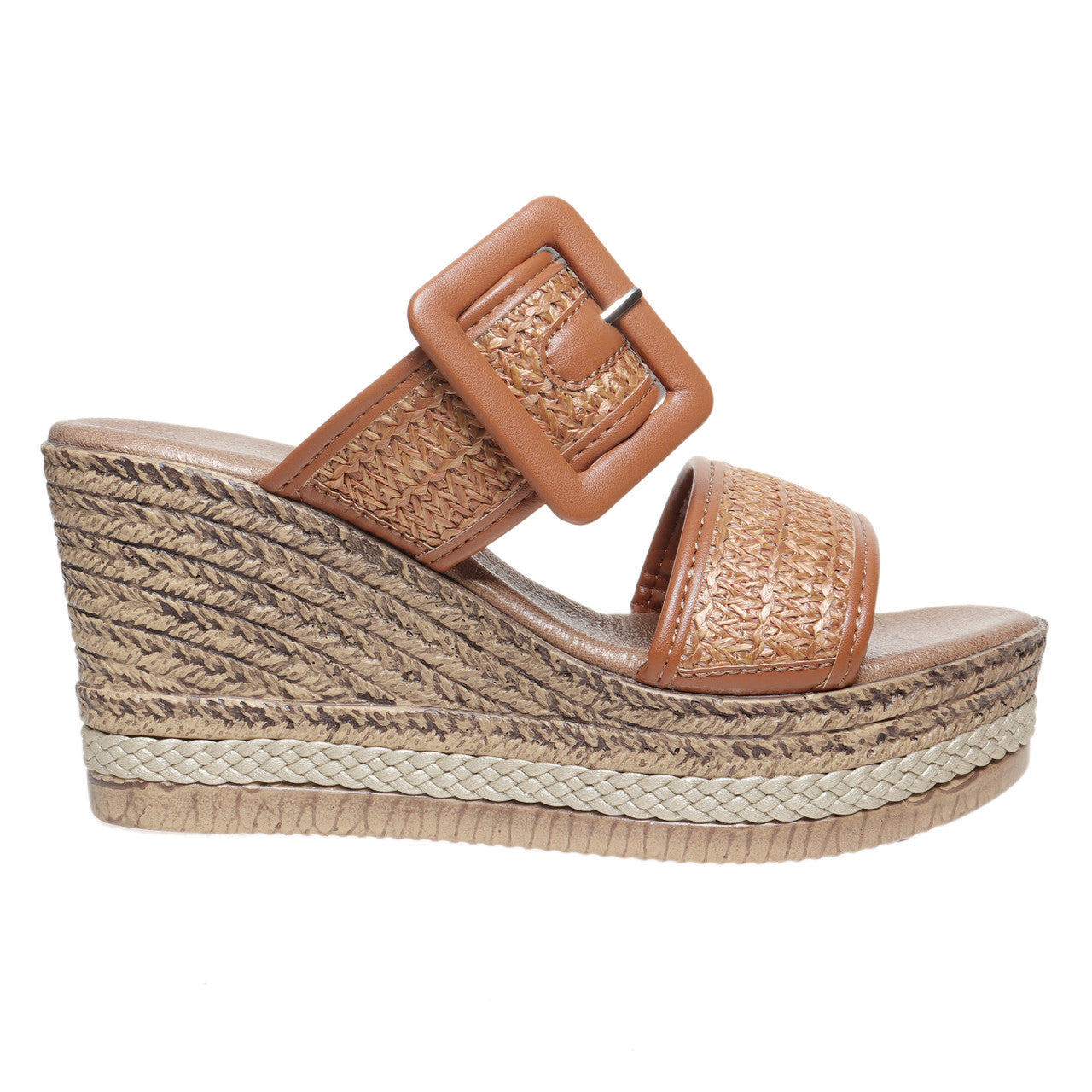Boho Buckle Wedges
