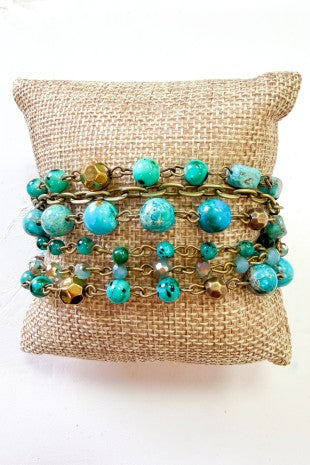 Beaded Turquoise Bracelet