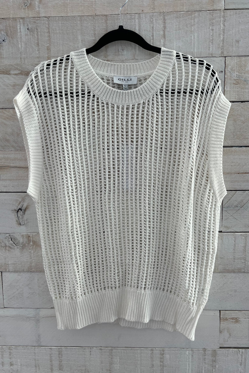 Oversized Knit Top- White