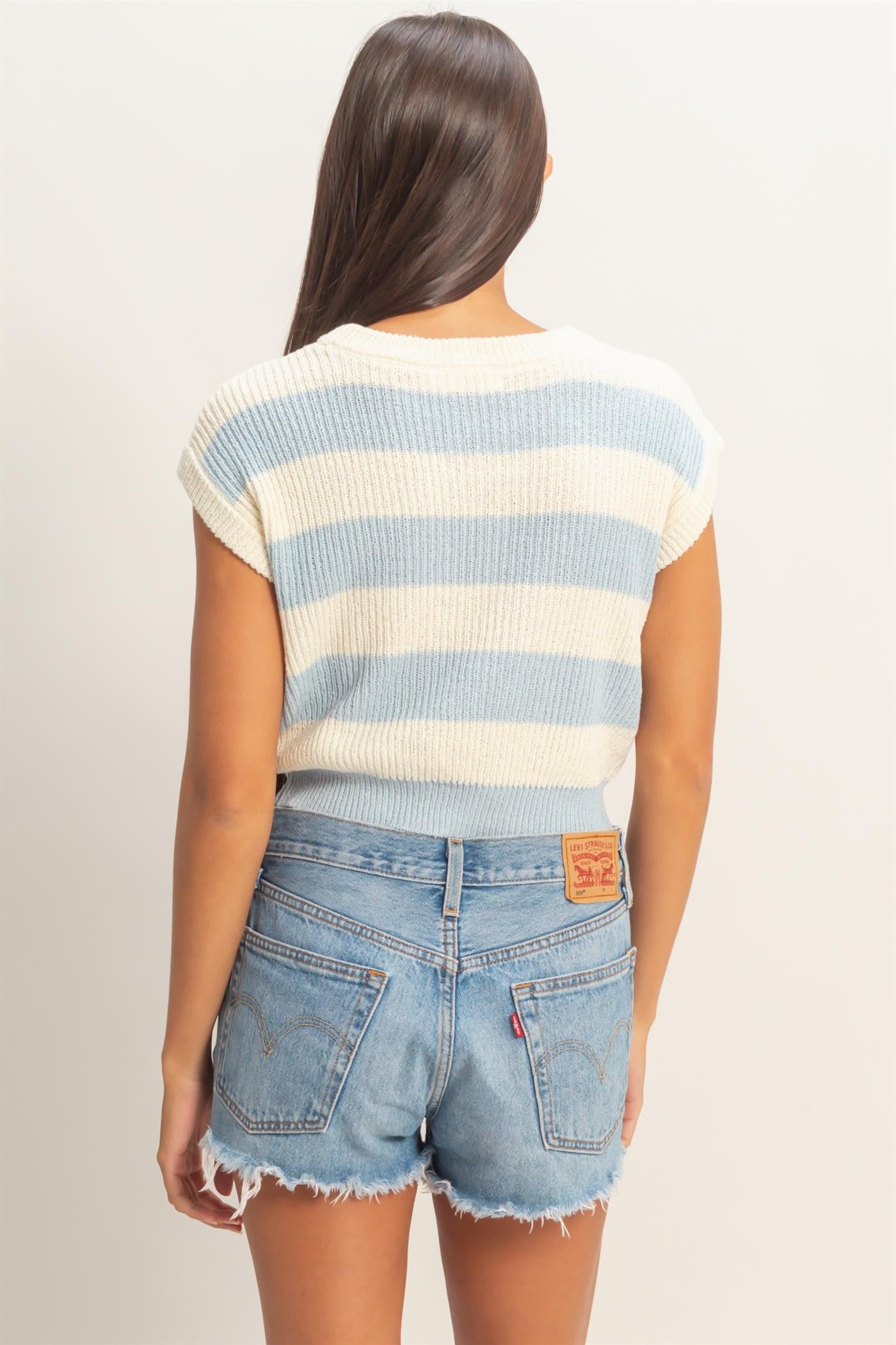 Striped Ribbed Knit Top