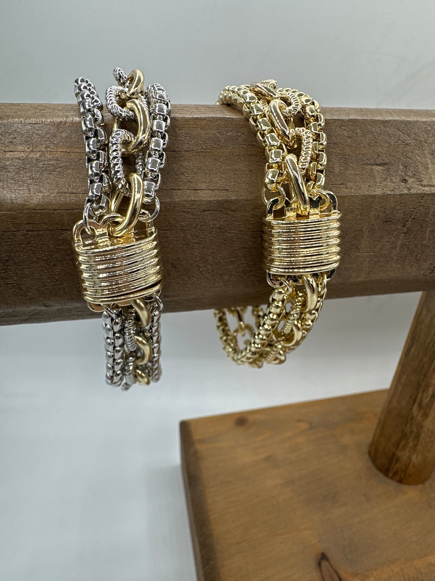 18K PVD 3-Chain Bracelet