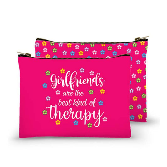 Zippered Bag - Girlfriends Are The Best Kind of Therapy
