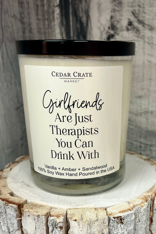 Friends Are Therapists You Can Drink With WIne Glass