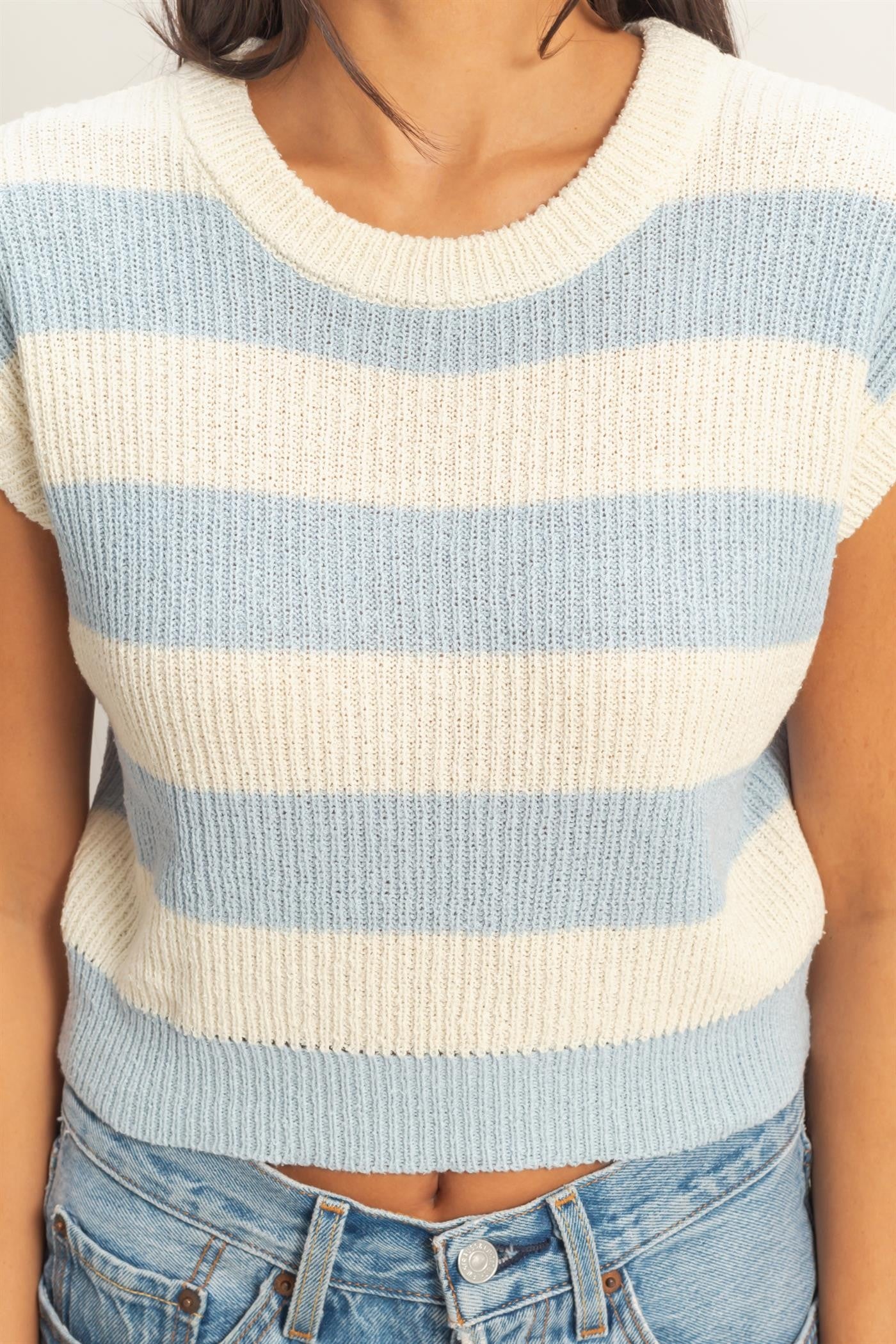 Striped Ribbed Knit Top