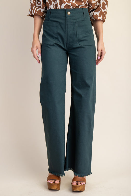 Flared Linen Pants