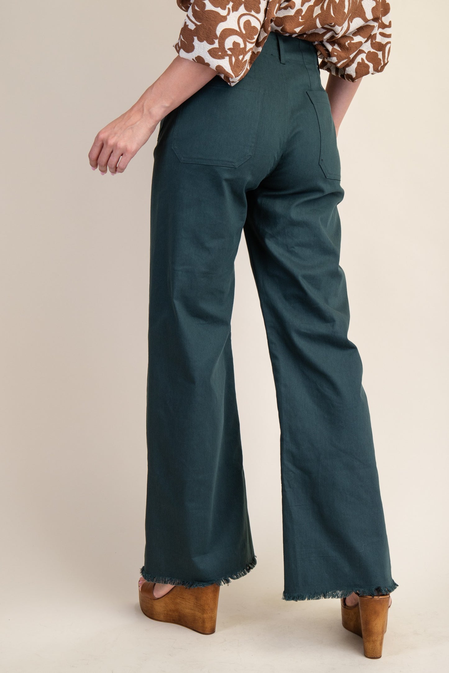 Flared Linen Pants