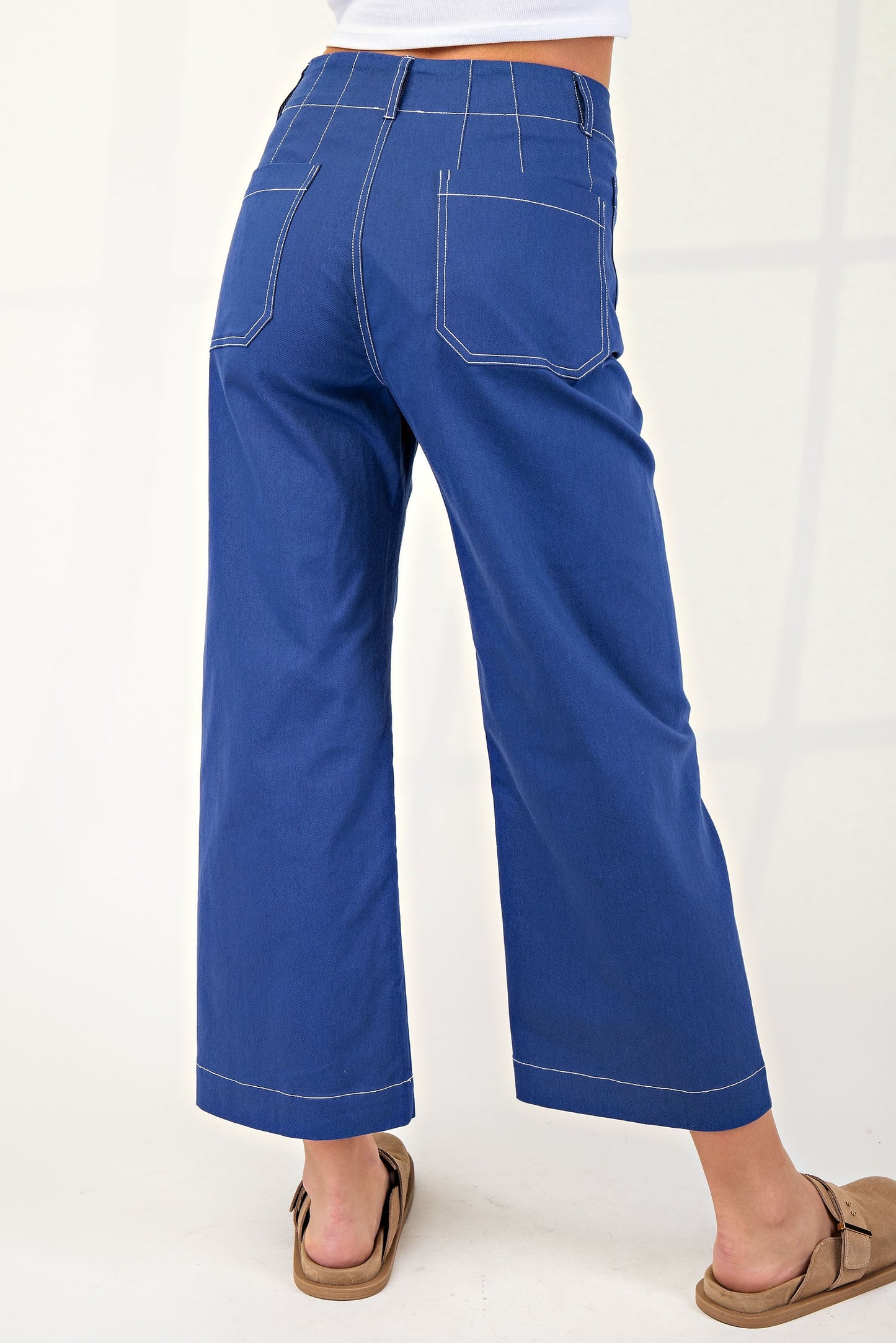 Cropped Wide Leg Pants