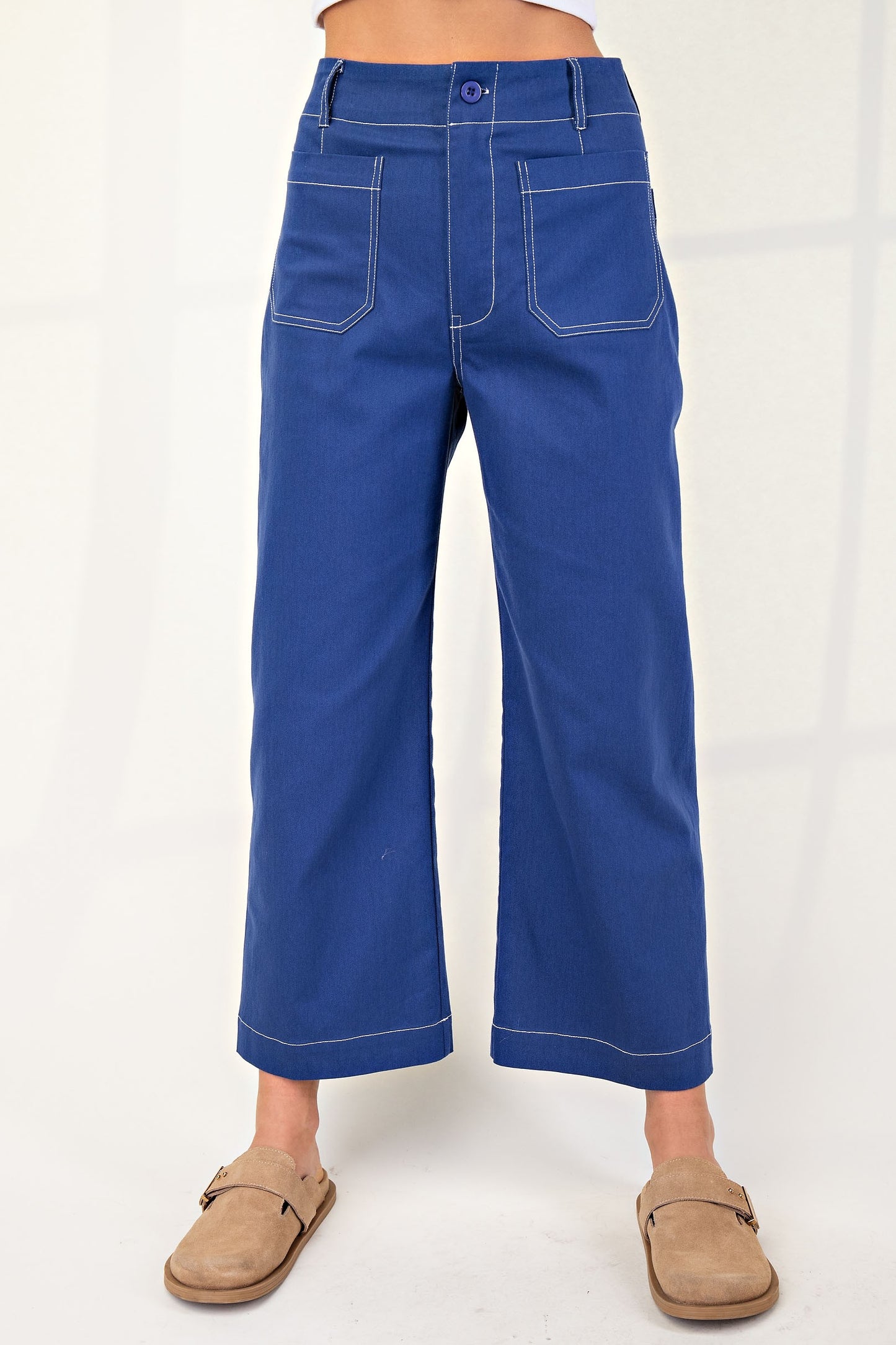 Cropped Wide Leg Pants