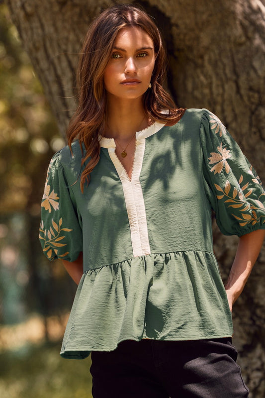 Airflow Peplum Babydoll Blouse